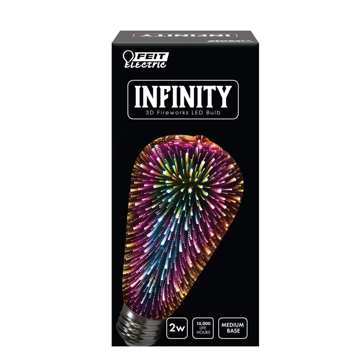 Infinity 3D Fireworks Effect LED ST19 Lightbulb