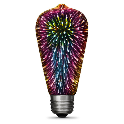 Infinity 3D Fireworks Effect LED ST19 Lightbulb