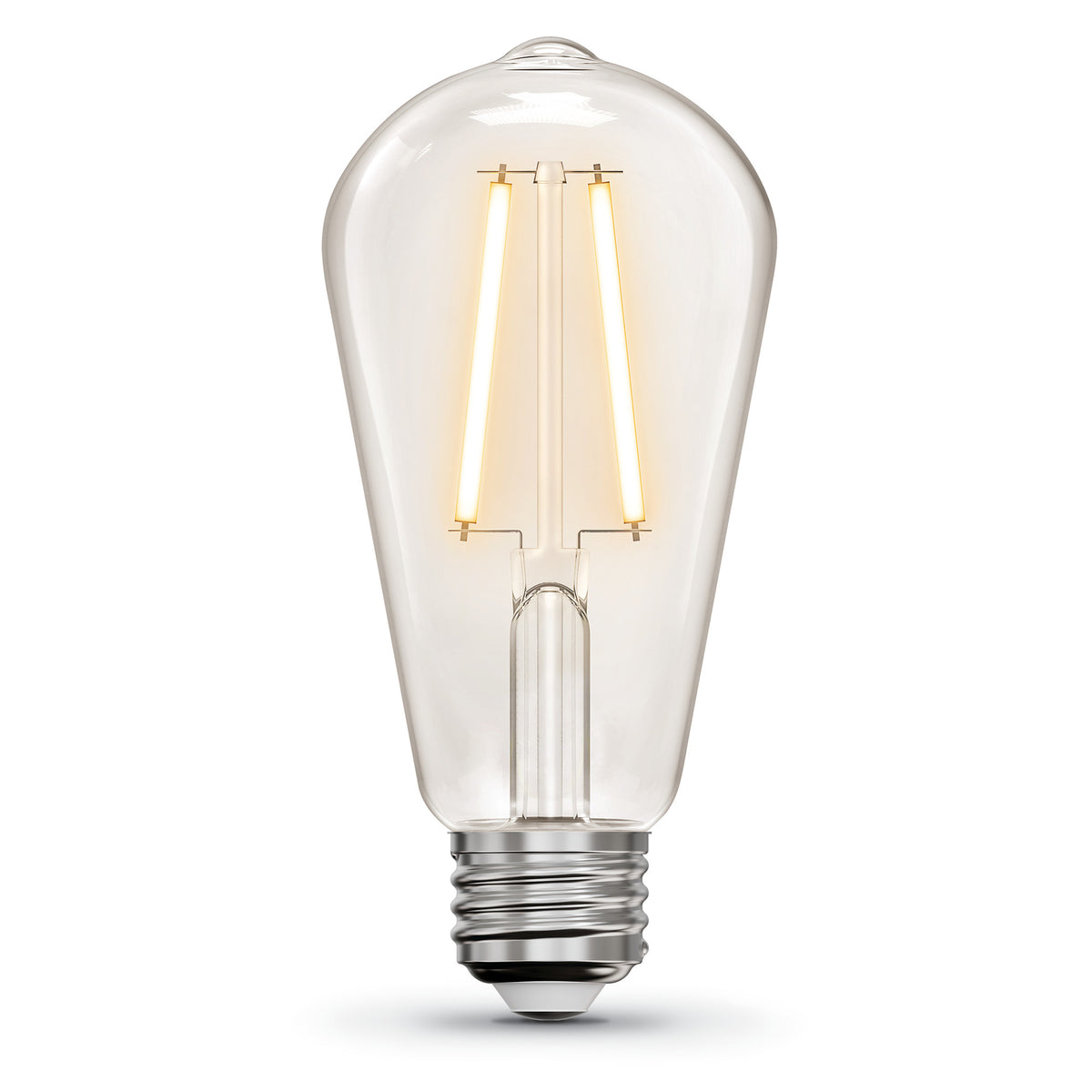 2.7W (25W Replacement) ST19 E26 Clear Glass Vintage Edison LED Light Bulb, Soft White (4-Pack)