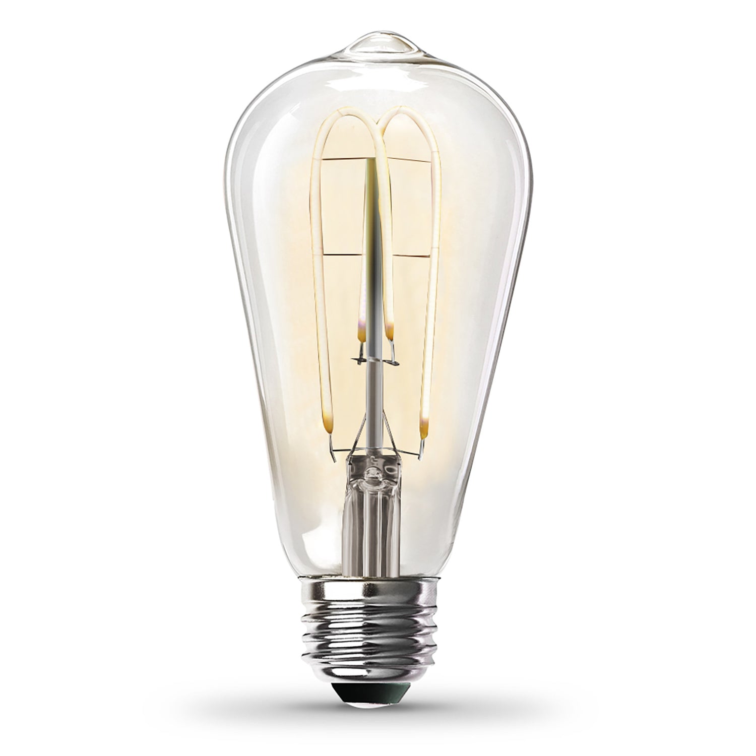 6.5W (40W Replacement) ST19 E26 Dimmable M Shape Filament Clear Glass Vintage Edison LED Light Bulb, Warm Light