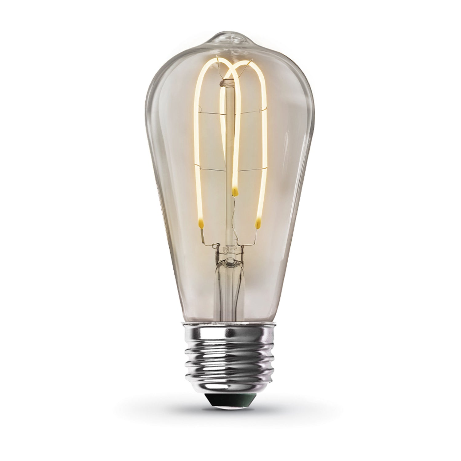 4.5W (40W Replacement) ST19 E26 Dimmable M Shape Filament Clear Glass Vintage Edison LED Light Bulb, Soft White