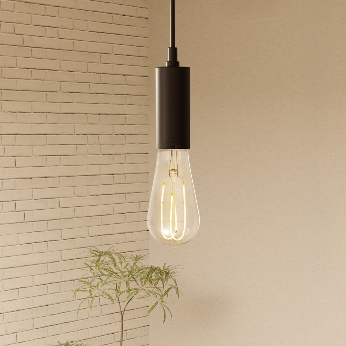 4.5W (40W Replacement) ST19 E26 Dimmable M Shape Filament Clear Glass Vintage Edison LED Light Bulb, Soft White