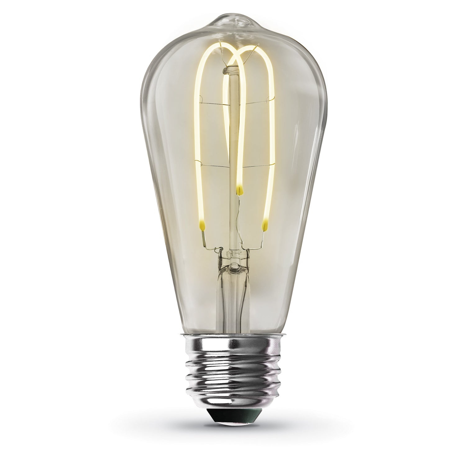 4.5W (40W Replacement) ST19 E26 Dimmable M Shape Filament Clear Glass Vintage Edison LED Light Bulb, Bright White