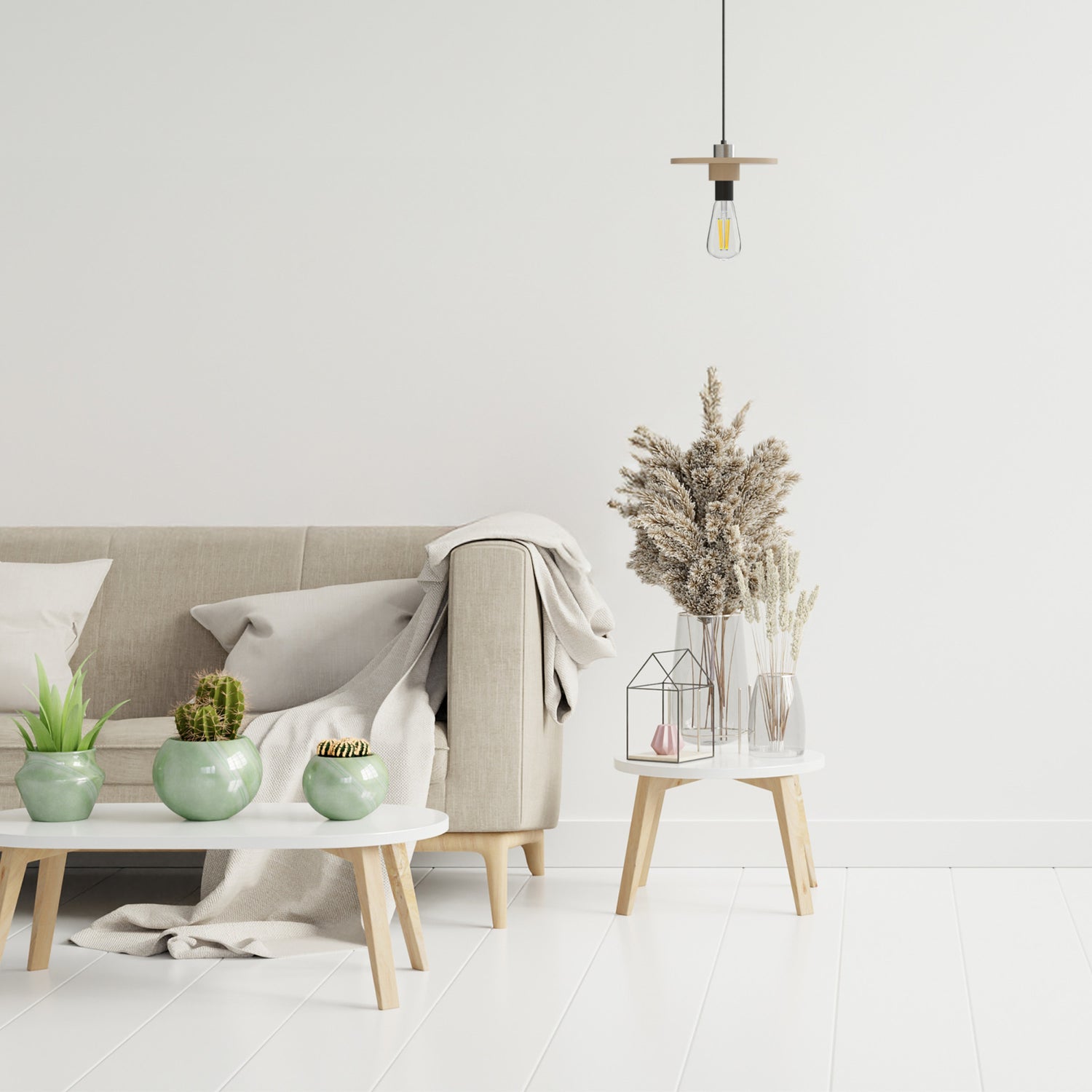 8.8W (60W Replacement) ST19 E26 Dimmable Straight Filament Clear Glass Vintage Edison LED Light Bulb, Soft White (2-Pack)