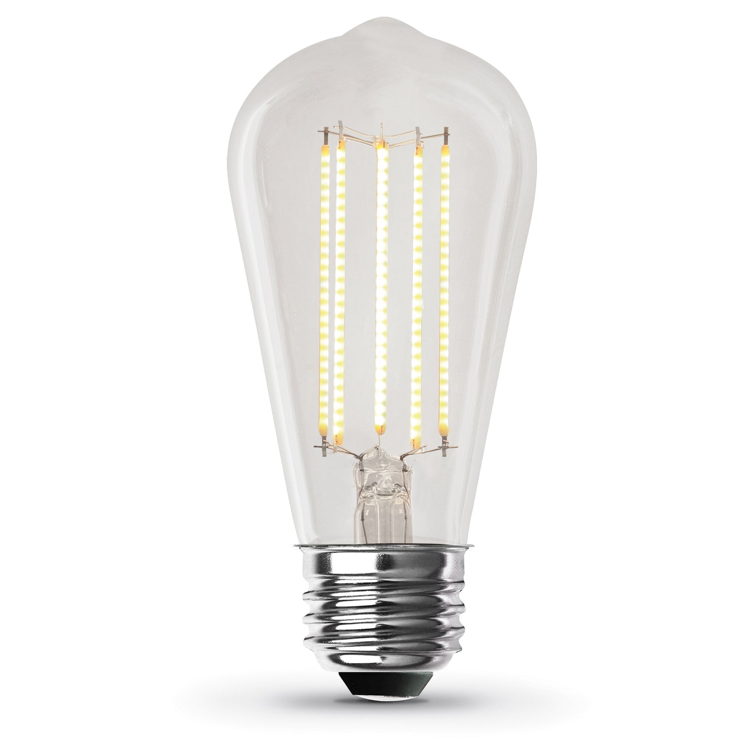 9W (60W Replacement) ST19 E26 Dimmable Cage Filament Clear Glass Vintage Edison LED Light Bulb, Warm Light