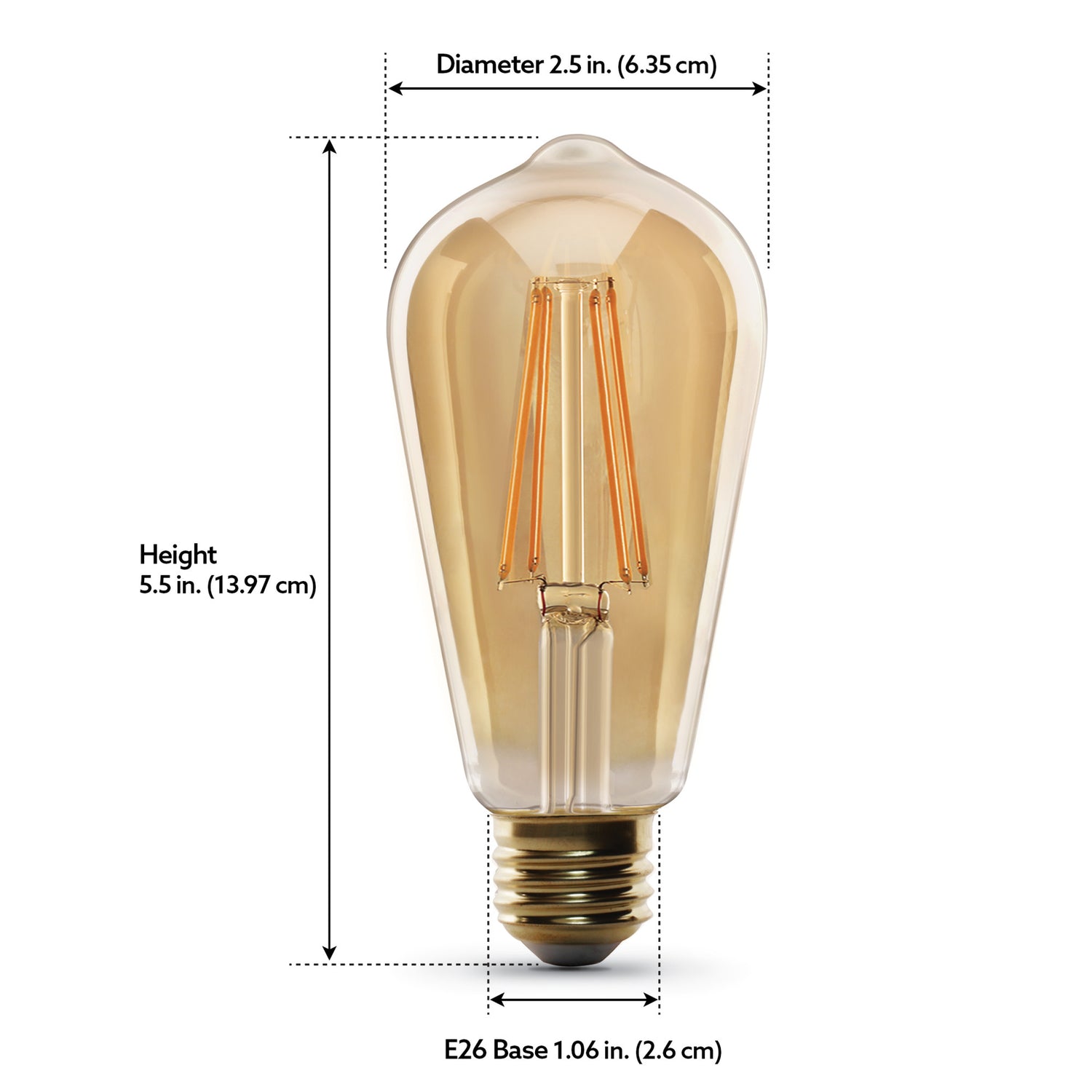 60W Replacement Soft White ST19 Alexa Google Siri Smart Bulb