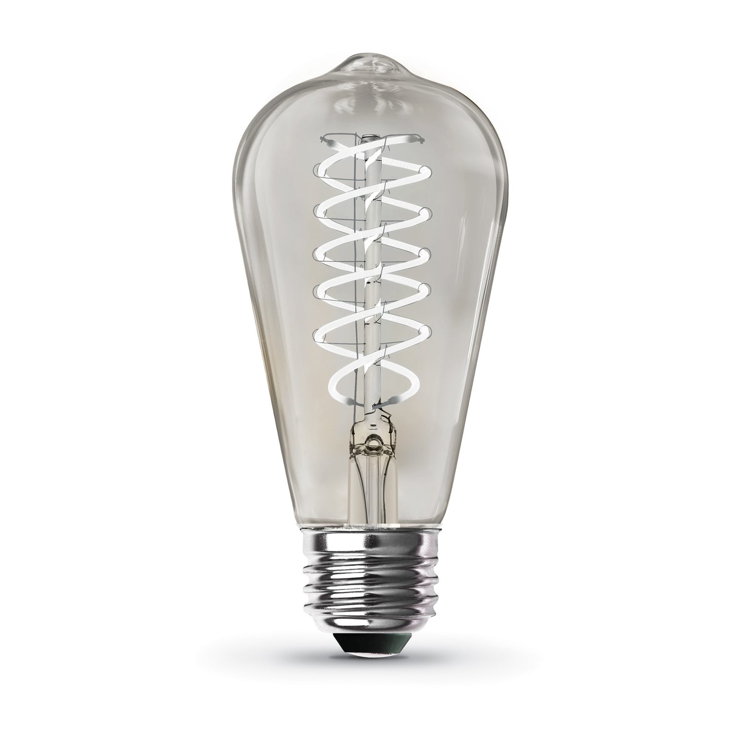 6.5W (60W Replacement) ST19 E26 Dimmable Spiral Filament Clear Glass Vintage Edison LED Light Bulb, Daylight