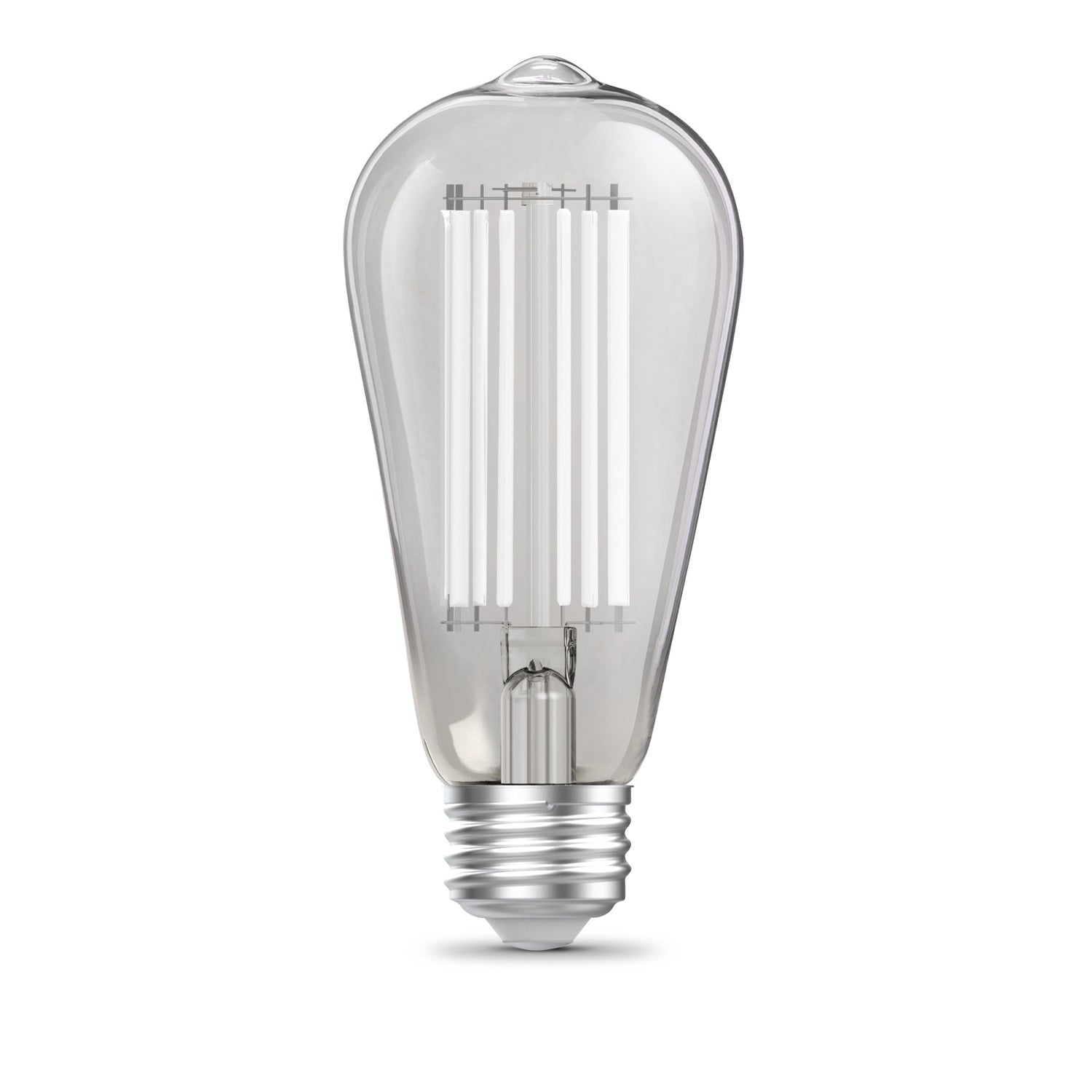 8.8W (60W Replacement) Soft White (2700K) ST19 Shape (E26 Base) LED Exposed White Filament Bulb