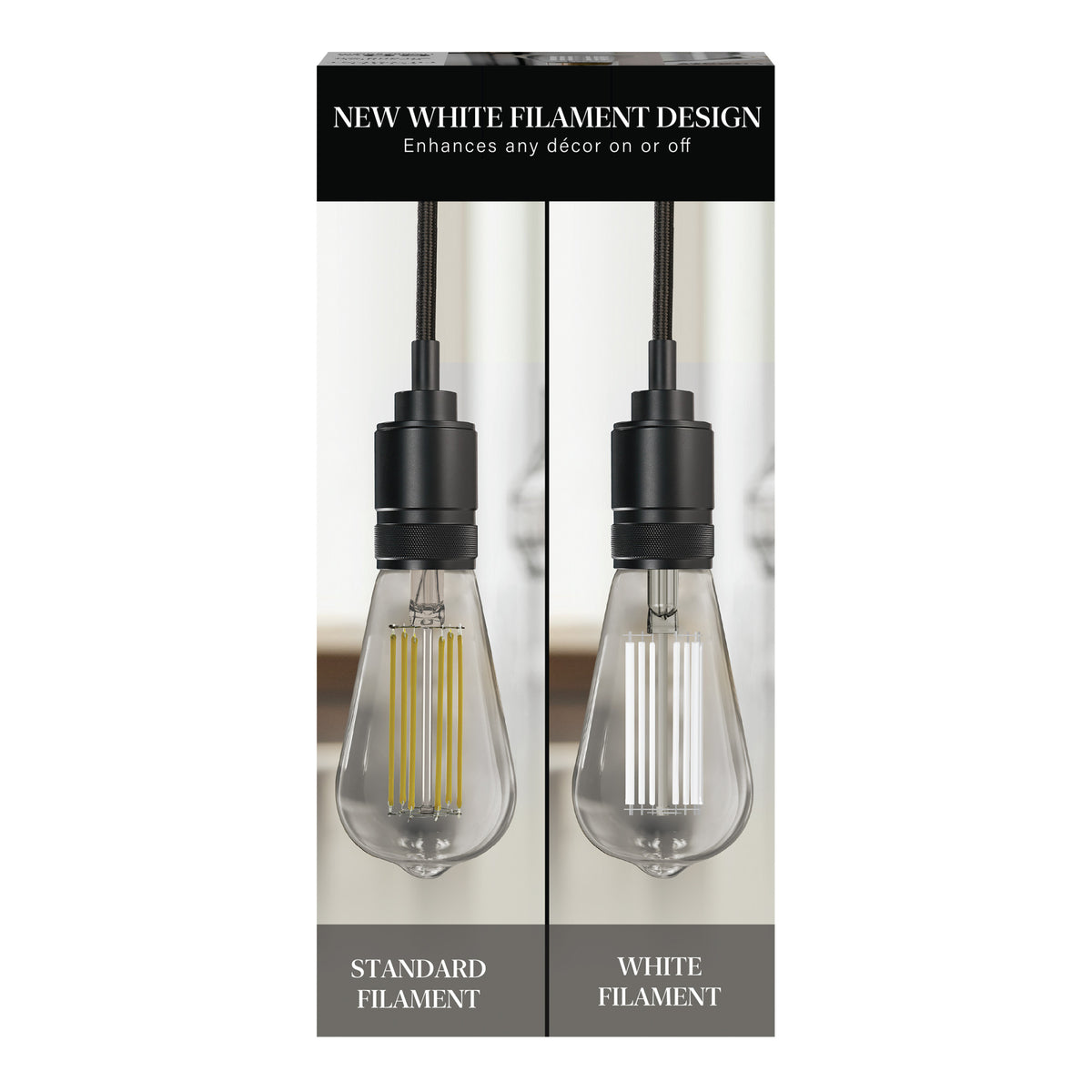 8.8W (60W Replacement) Soft White (2700K) ST19 Shape (E26 Base) LED Exposed White Filament Bulb