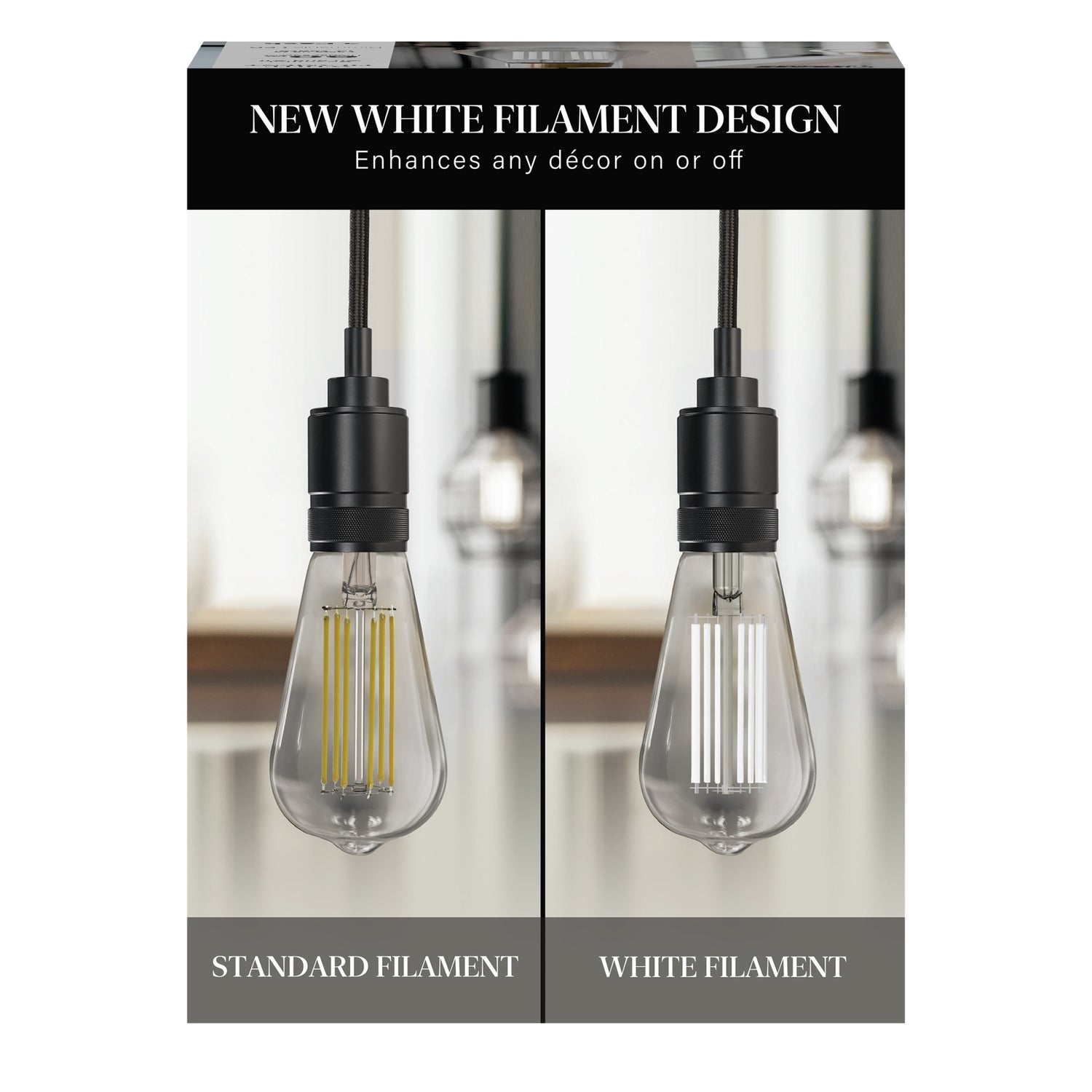 8.8W (60W Replacement) Soft White (2700K) ST19 Shape (E26 Base) LED Exposed White Filament Bulb (4-Pack)