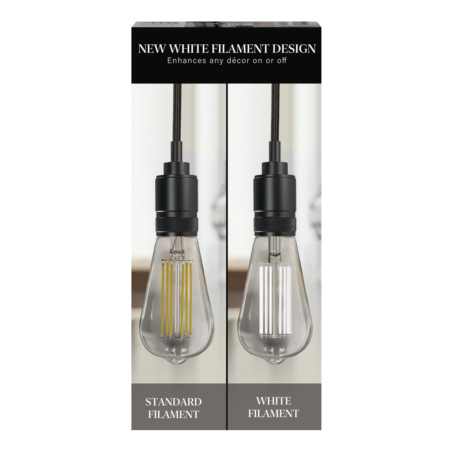 8.8W (60W Replacement) Daylight (5000K) ST19 Shape (E26 Base) LED Exposed White Filament Bulb