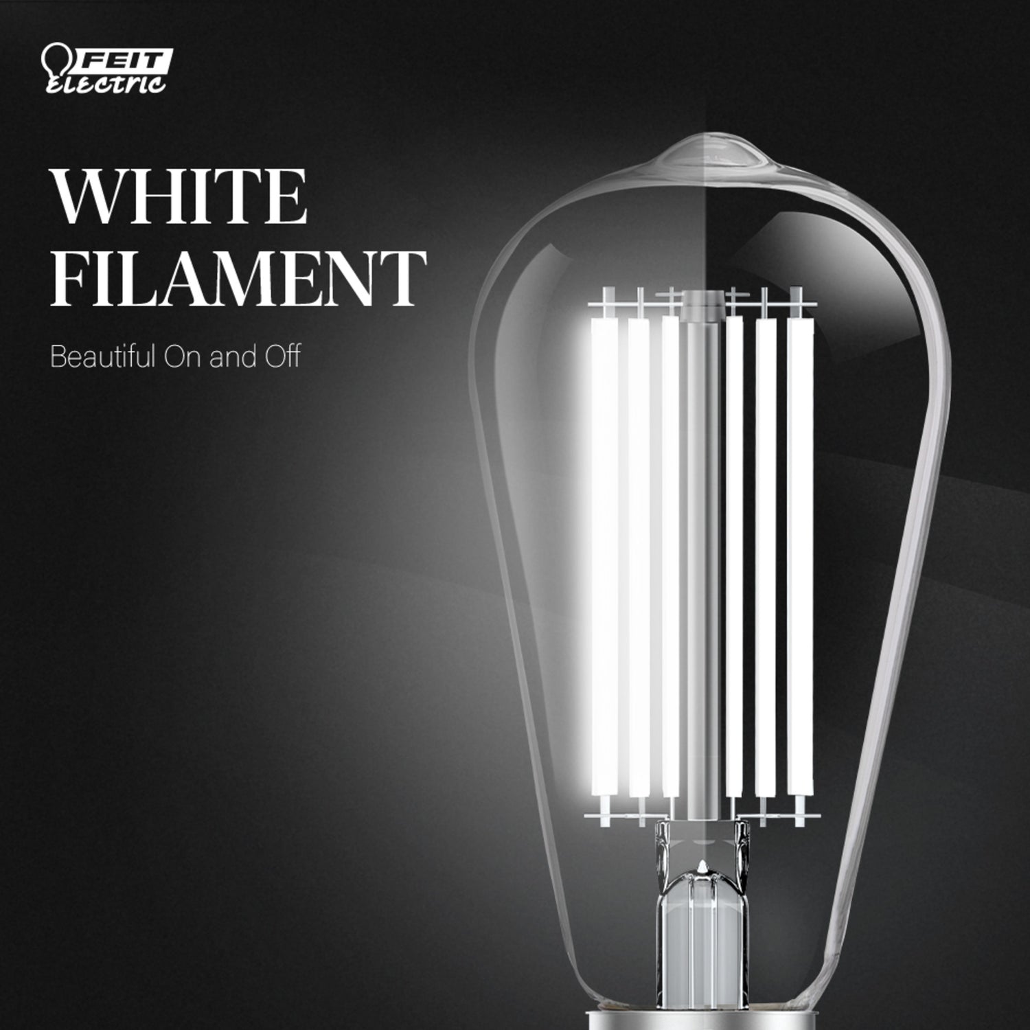 8.8W (60W Replacement) Daylight (5000K) ST19 Shape (E26 Base) LED Exposed White Filament Bulb (4-Pack)