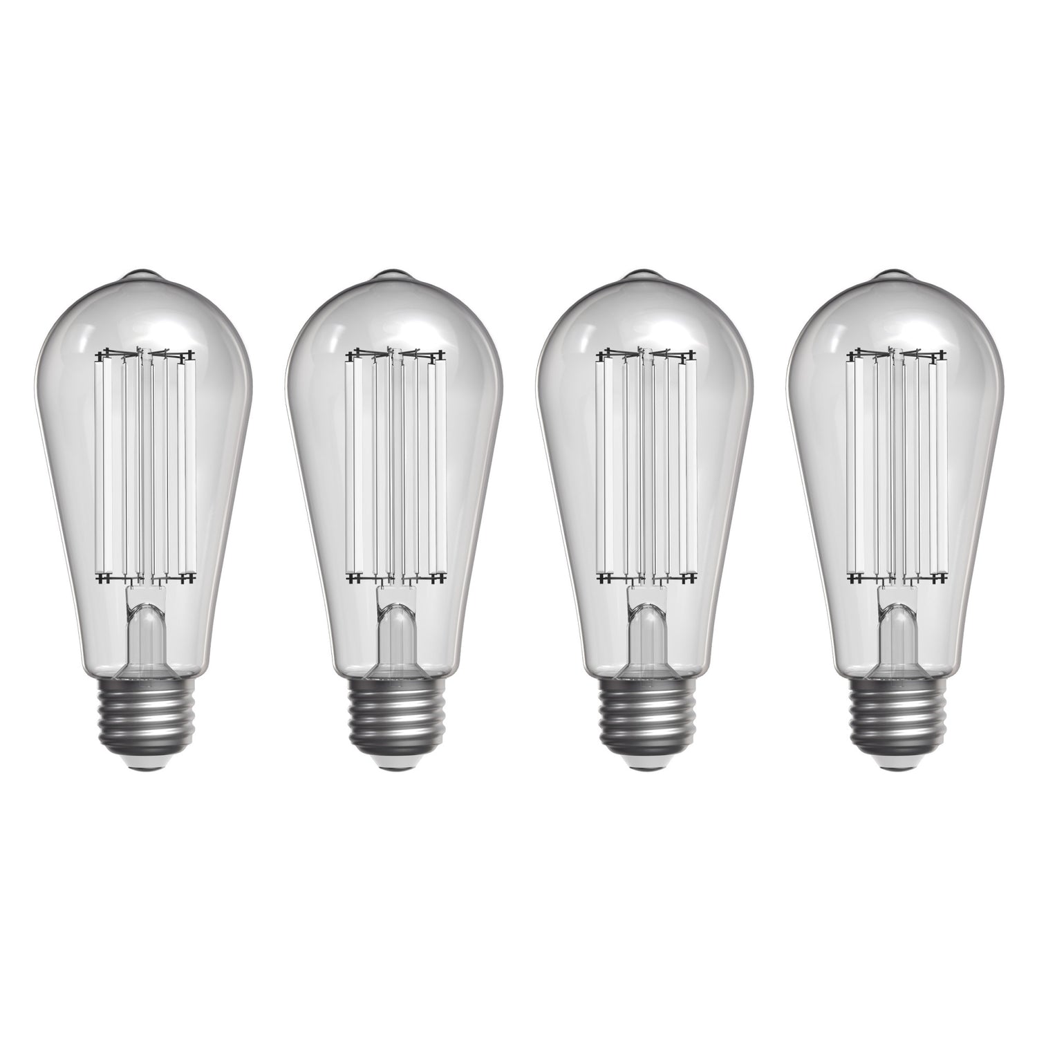 8.8W (60W Replacement) Daylight (5000K) ST19 Shape (E26 Base) LED Exposed White Filament Bulb (4-Pack)