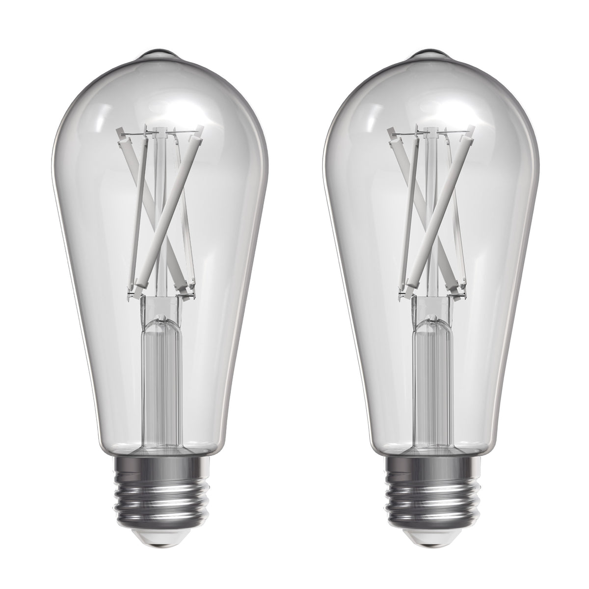 8.8W (60W Replacement) Adjustable White 5CCT E26 Base ST19 LED White Filament Bulb (2-Pack)