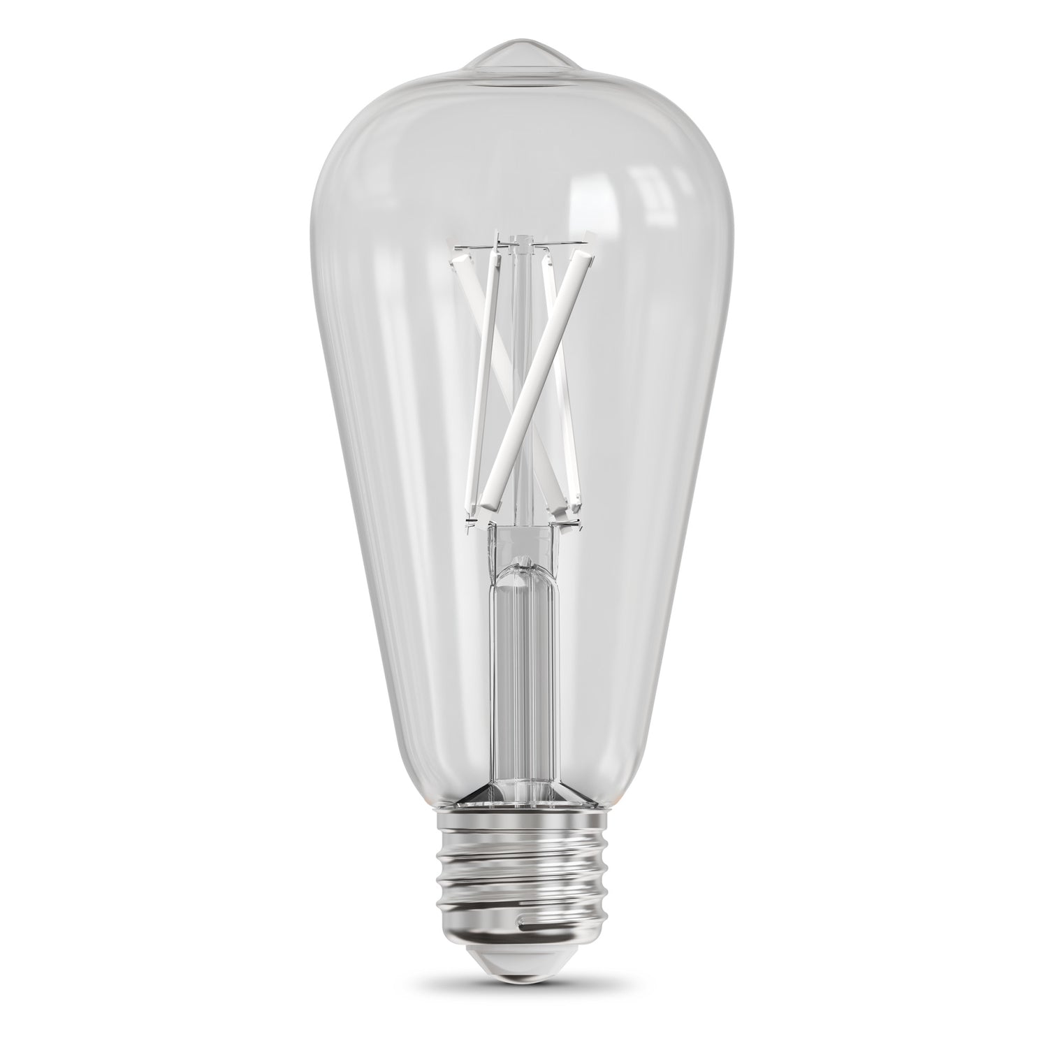 8.8W (60W Replacement) Adjustable White 5CCT E26 Base ST19 LED White Filament Bulb (2-Pack)