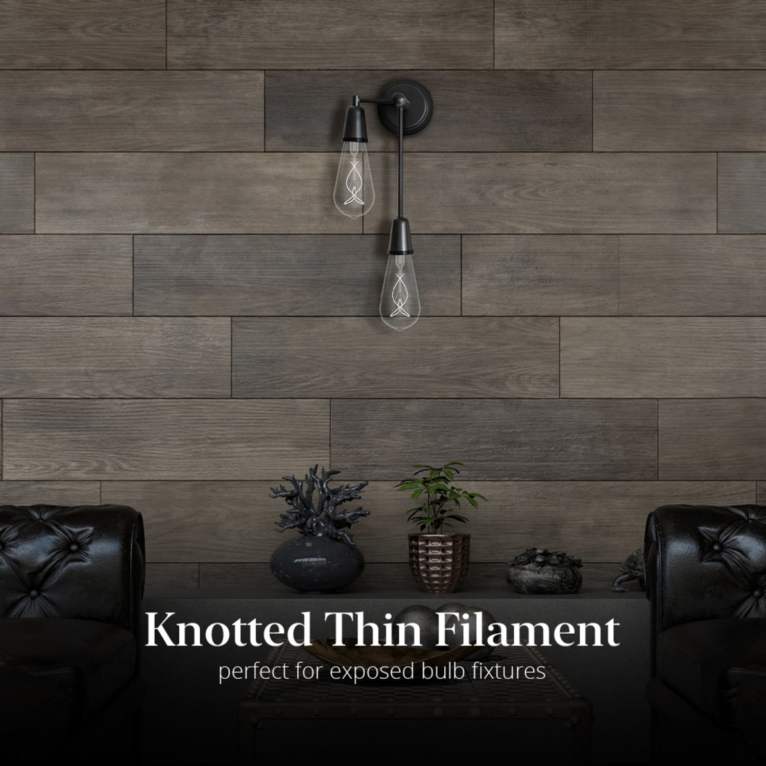 8.2W (60W Equivalent) Daylight (5000K) ST19 Shape (E26 Base) LED Designer White Filament Bulb