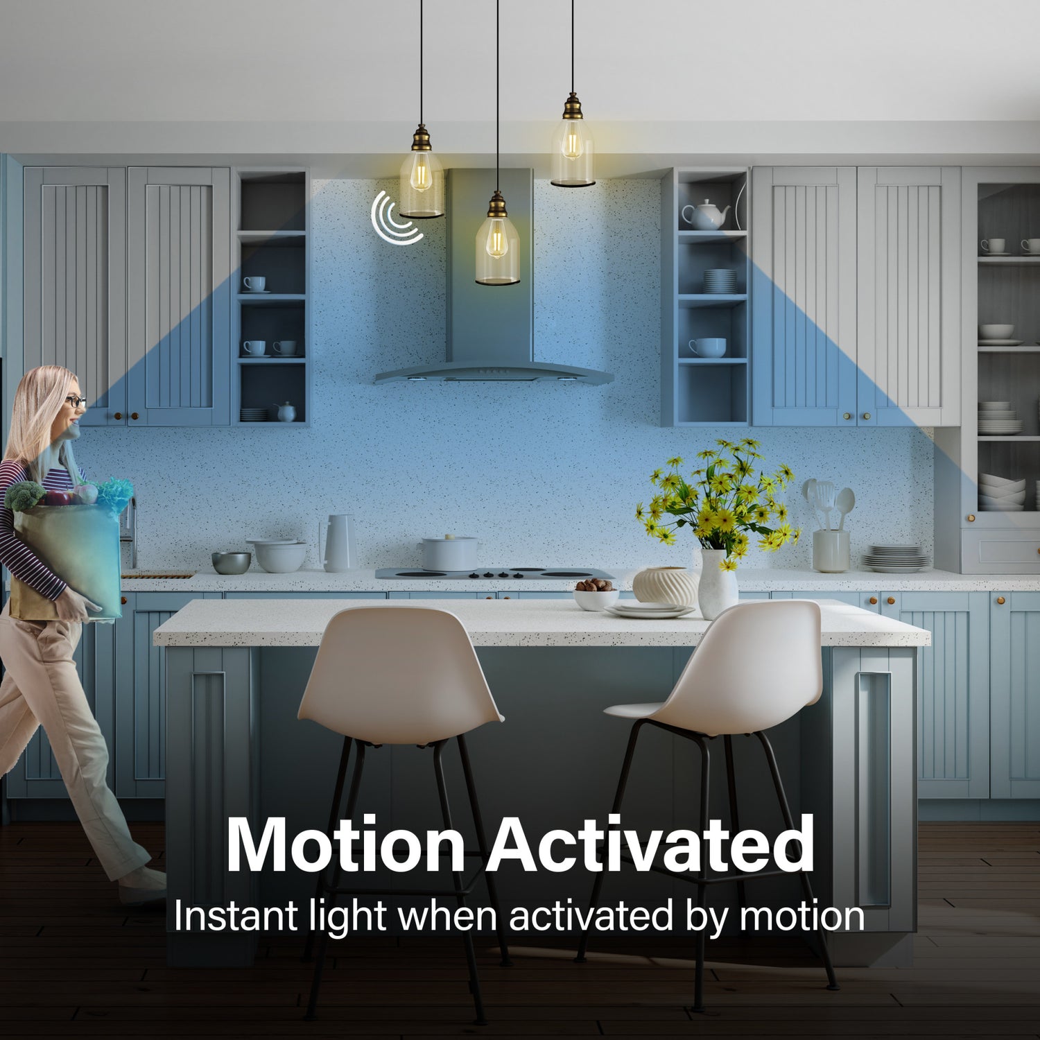 60W Replacement 5000K Motion Sensor Filament LED Bulb