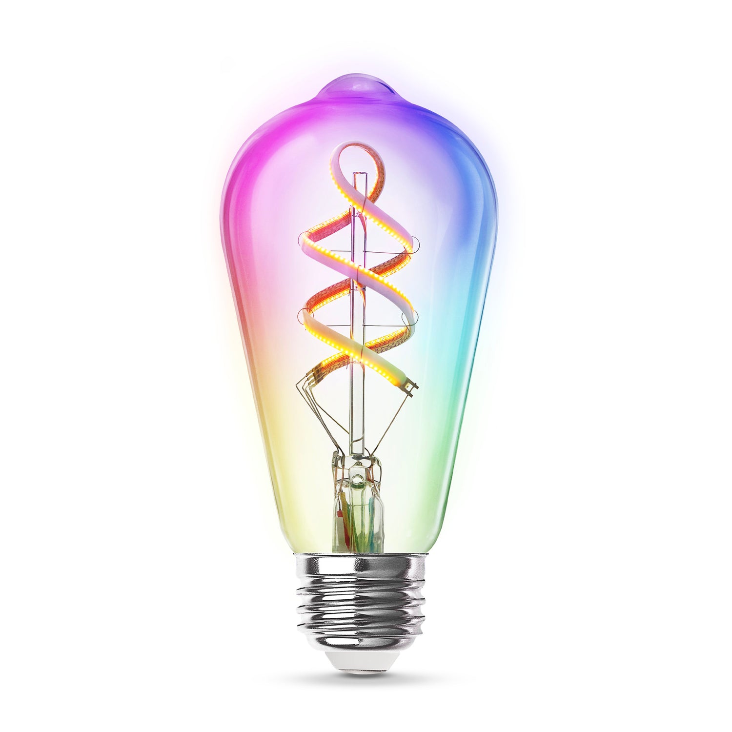wifi grow light bulb 60W Replacement ST21 E26 Dimmable Color Changing Spiral Filament Vintage Decorative Smart Wifi LED Light Bulb