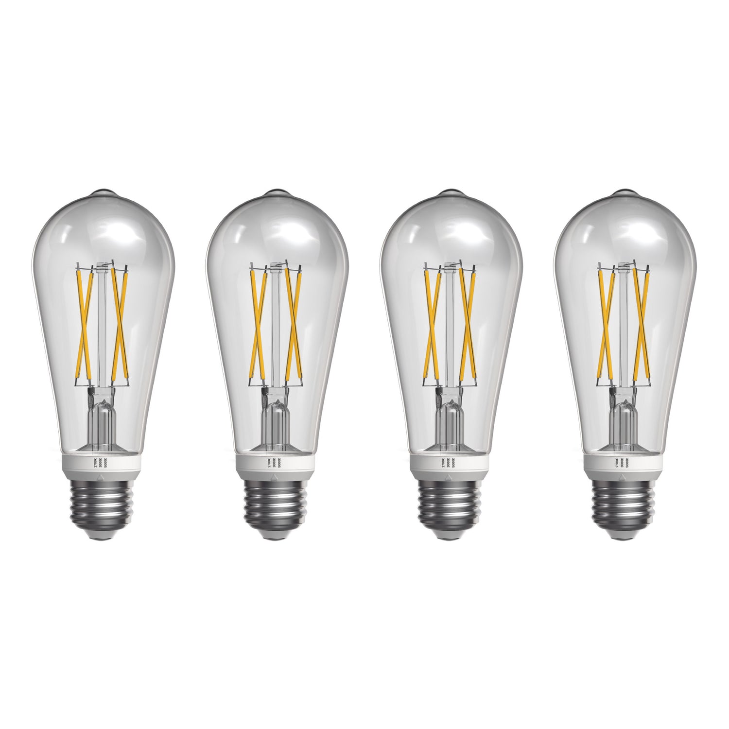 5.5W (40W Replacement) Twist & Select ST19 E26 Dimmable Edison LED Bulb (4-Pack)