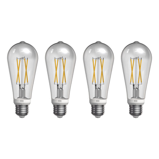 5.5W (40W Replacement) Twist & Select ST19 E26 Dimmable Edison LED Bulb (4-Pack)