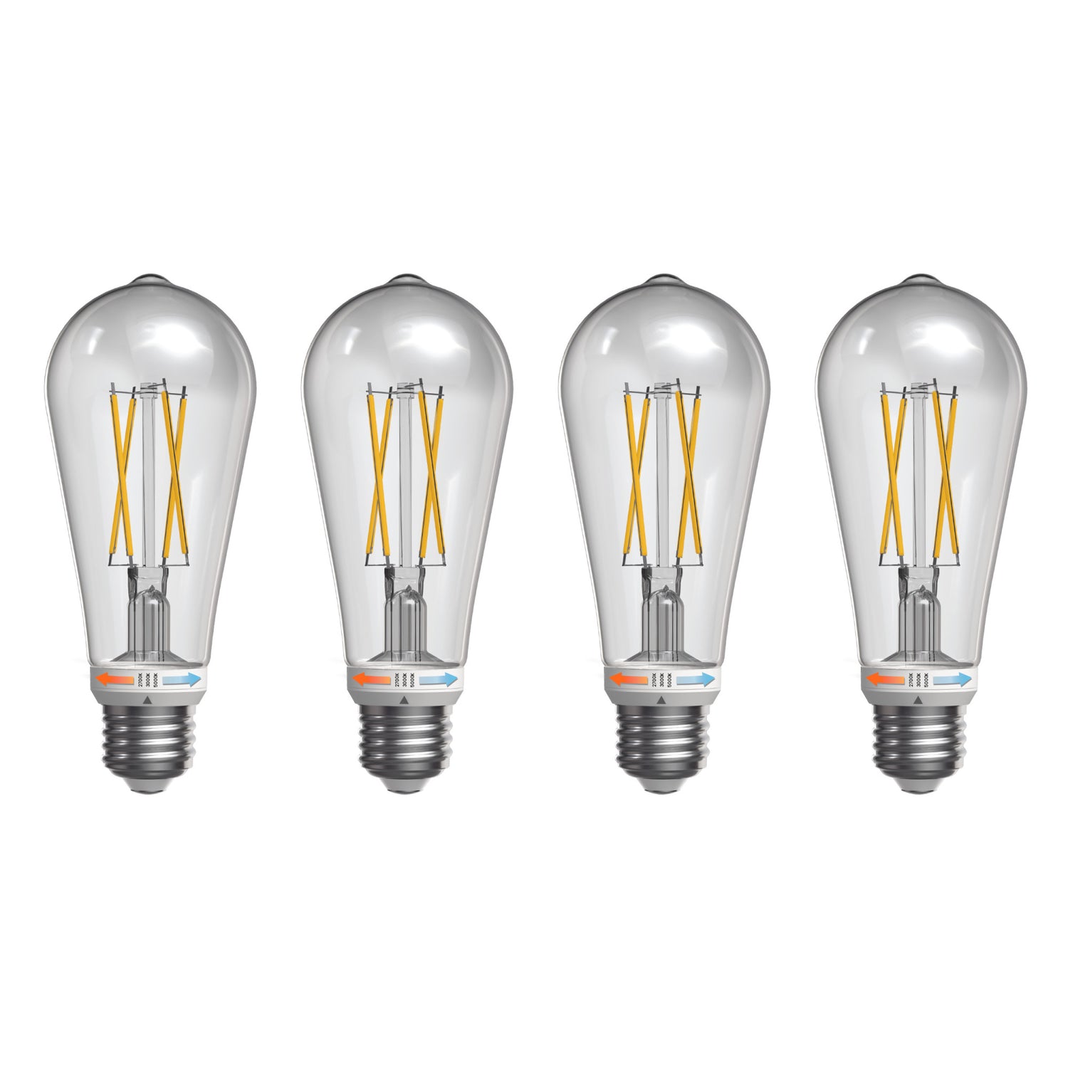 5.5W (40W Replacement) Twist & Select ST19 E26 Dimmable Edison LED Bulb (4-Pack)