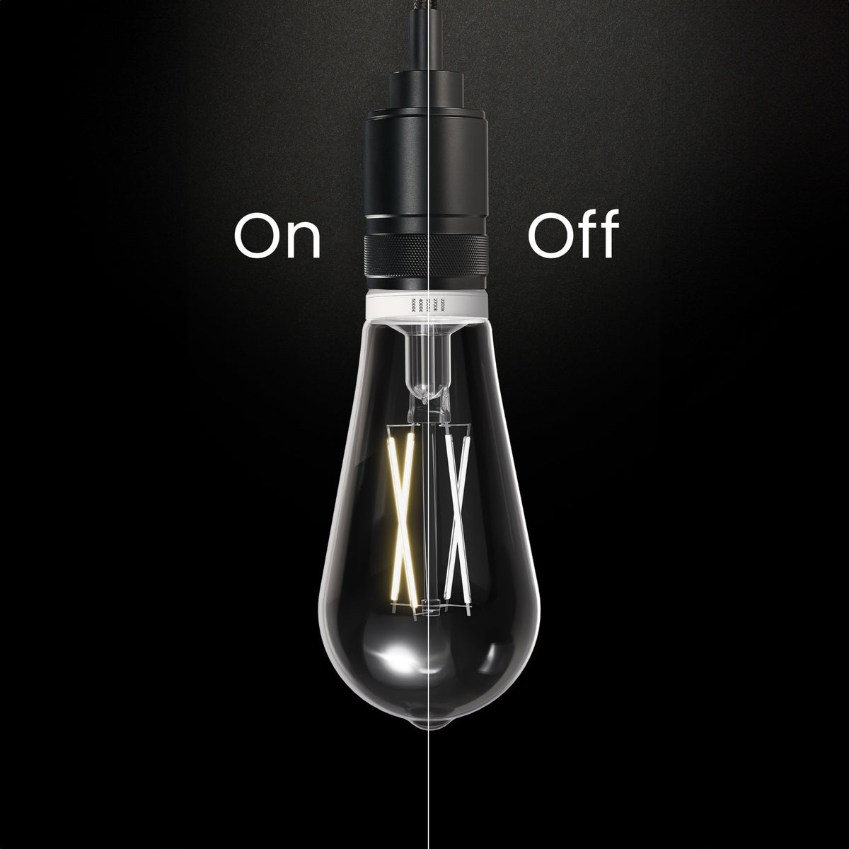 3.8W (40W Replacement) Twist & Select ST19 E26 Dimmable White Filament Clear Edison LED Bulb (2-Pack)