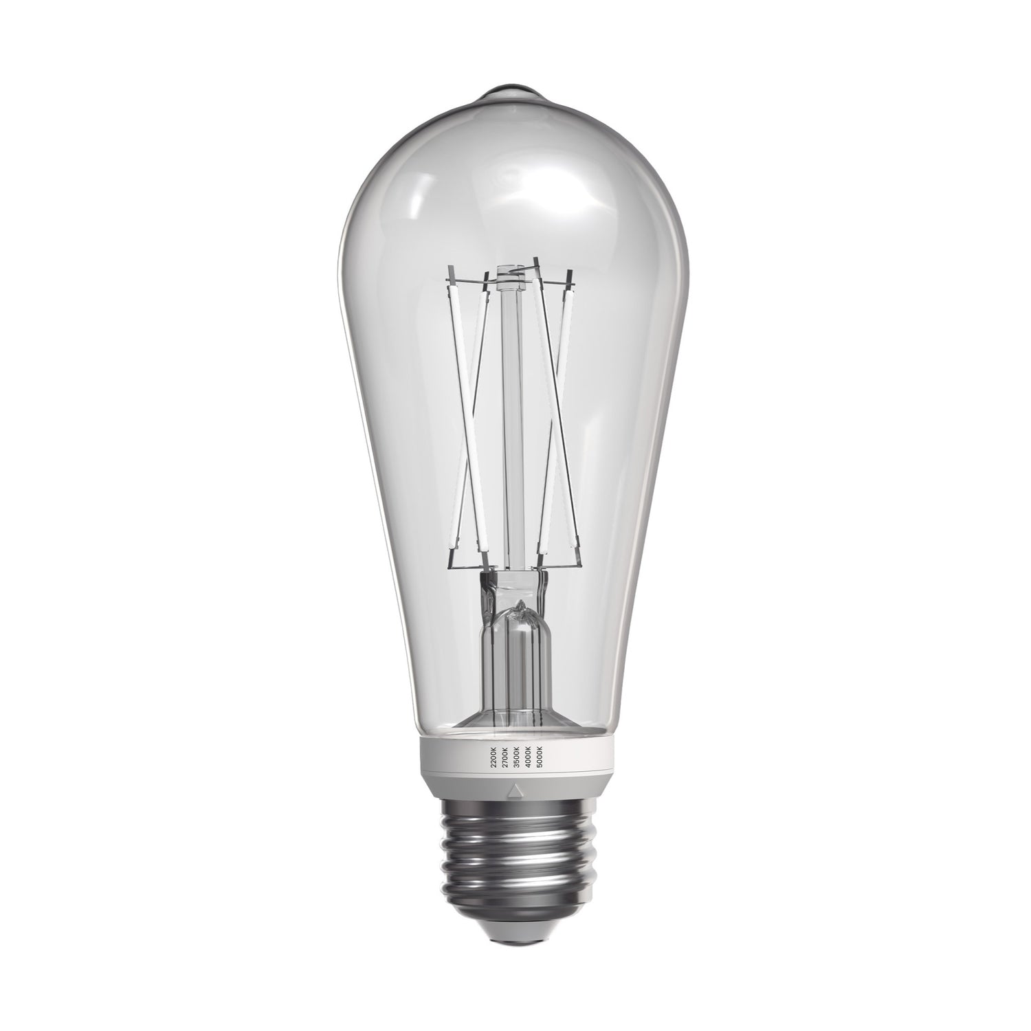 3.8W (40W Replacement) Twist & Select ST19 E26 Dimmable White Filament Clear Edison LED Bulb (2-Pack)