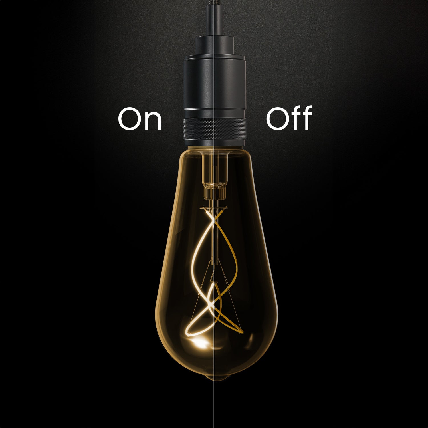 3.8W (40W Replacement) Amber ST19 E26 Dimmable Vintage Knot Filament Edison LED Bulb, Warm Light (2-Pack)