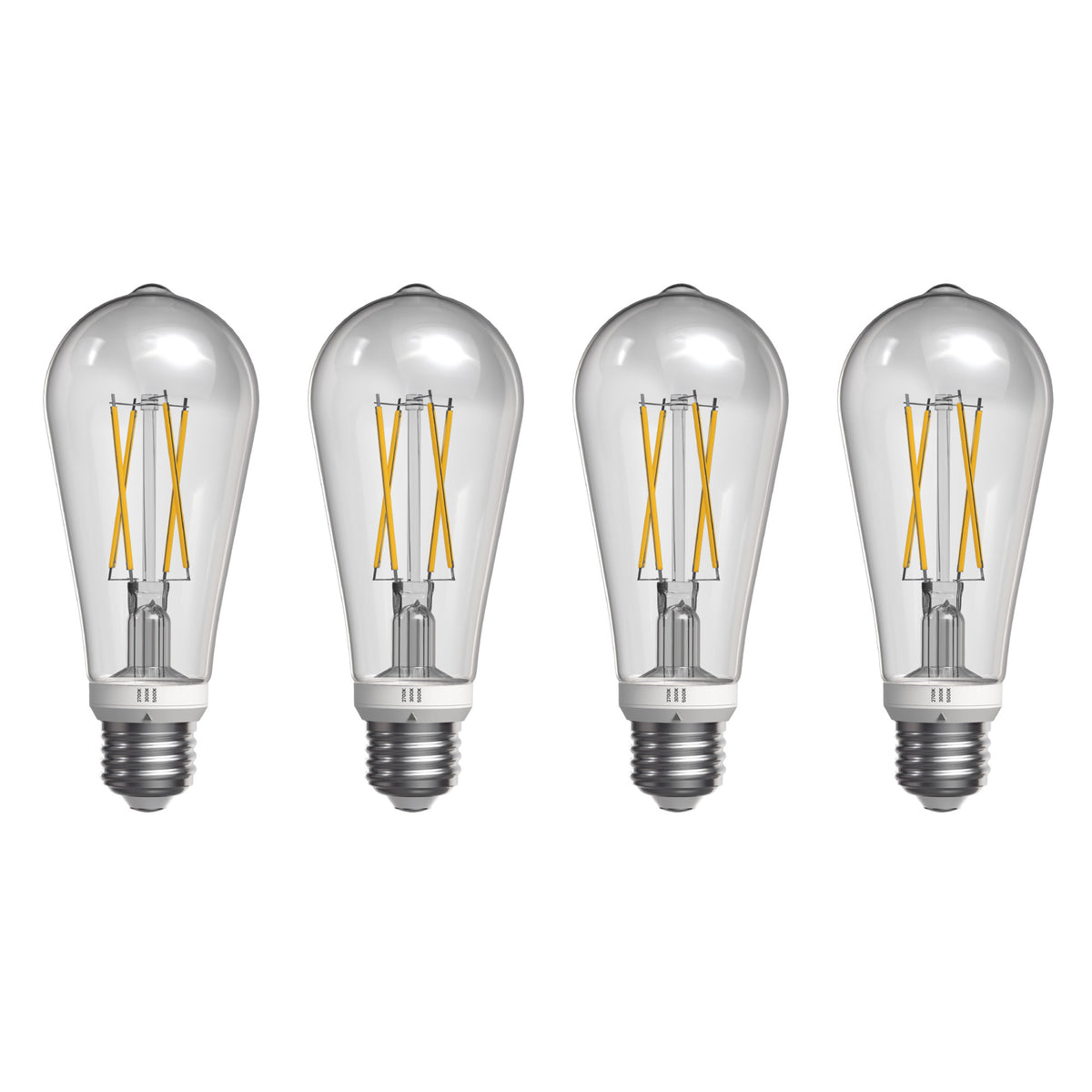 8.8W (60W Replacement) Twist & Select ST19 E26 Dimmable Edison LED Bulb (4-Pack)