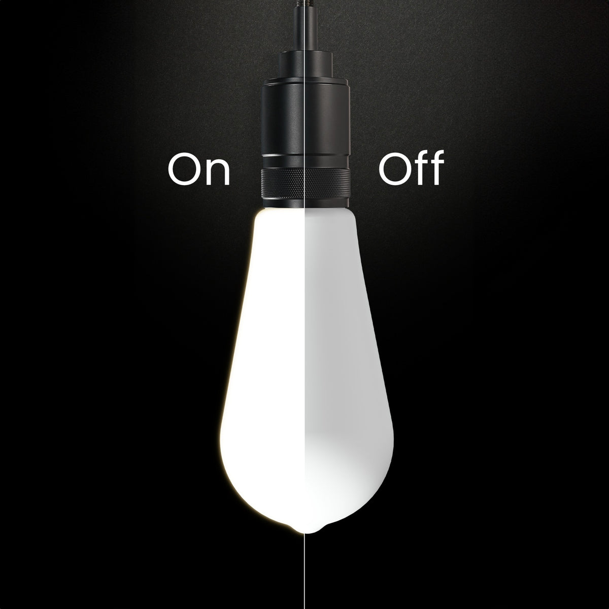 5.5W (60W Replacement) ST19 E26 Dimmable Porcelain Edison LED Bulb, Soft White (2-Pack)