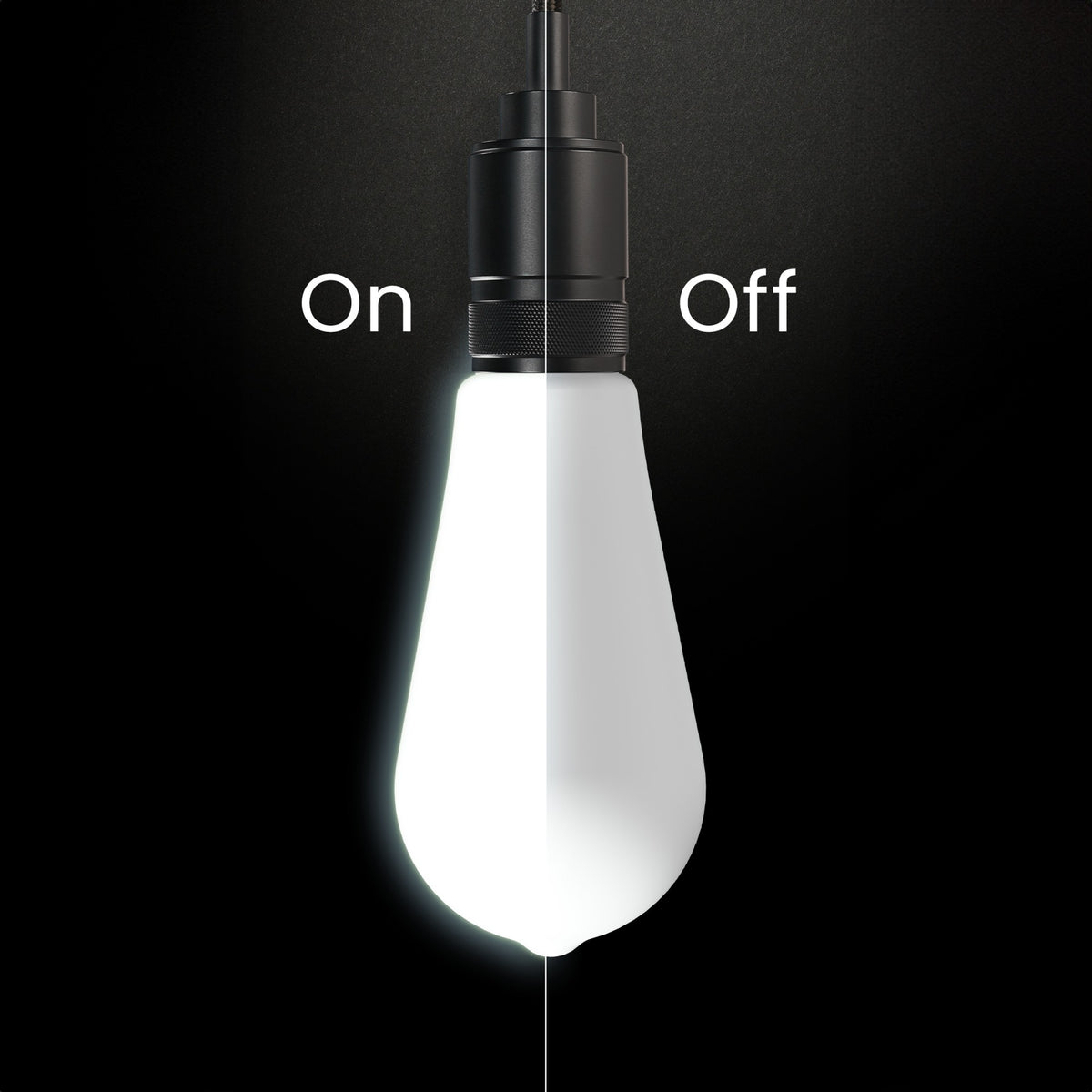 5.5W (60W Replacement) ST19 E26 Dimmable Porcelain Edison LED Bulb, Daylight (2-Pack)