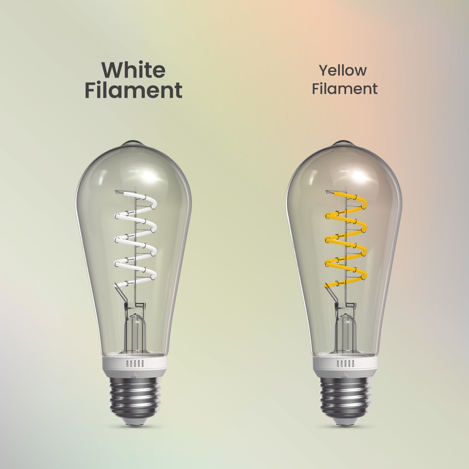 5.5W (60W Replacement) Twist & Select ST19 E26 Dimmable Spiral White Filament Clear Edison LED Bulb