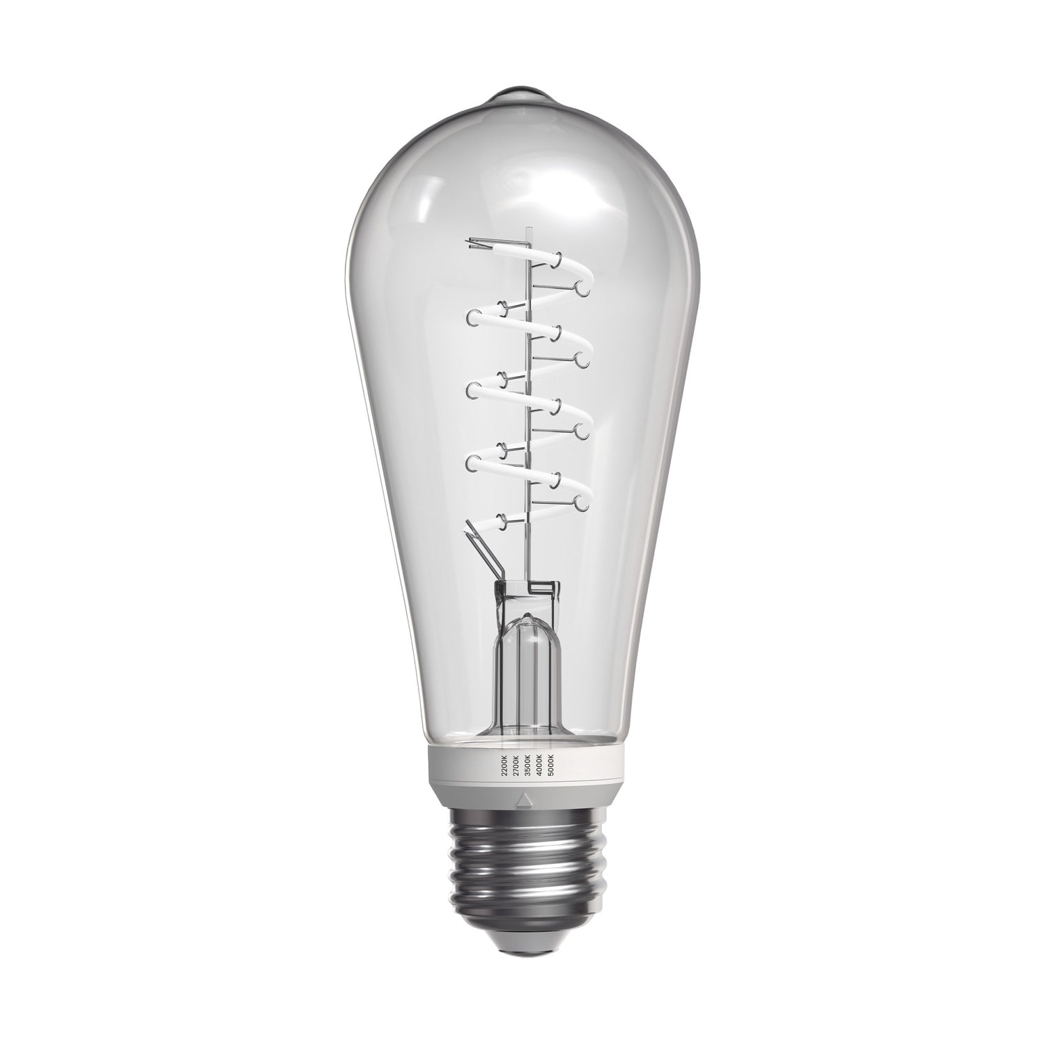 5.5W (60W Replacement) Twist & Select ST19 E26 Dimmable Spiral White Filament Clear Edison LED Bulb