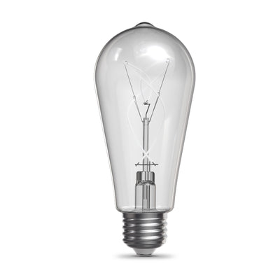 5.5W (60W Replacement) ST19 E26 Dimmable Designer Knot White Filament Edison LED Bulb, Soft White (2-Pack)