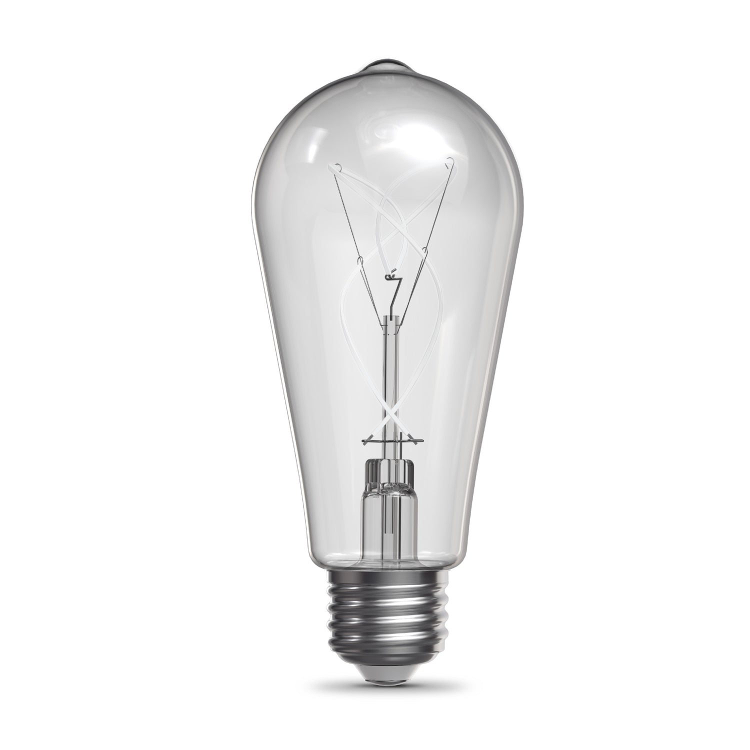 5.5W (60W Replacement) ST19 E26 Dimmable Designer Knot White Filament Edison LED Bulb, Daylight (2-Pack)