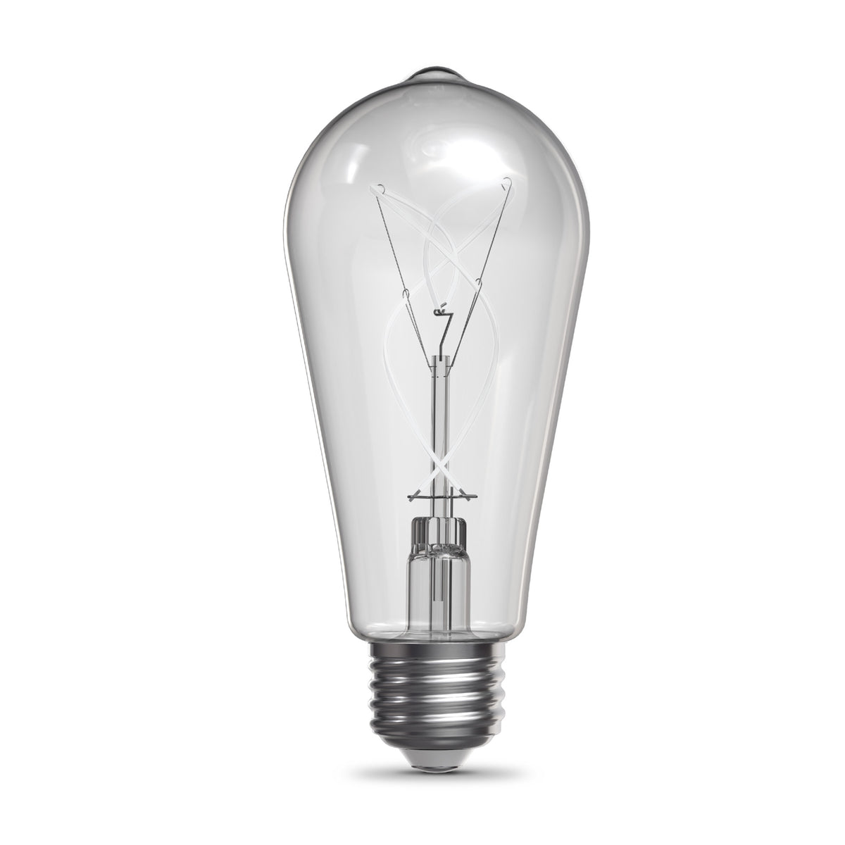 5.5W (60W Replacement) ST19 E26 Dimmable Designer Knot White Filament Edison LED Bulb, Daylight (2-Pack)
