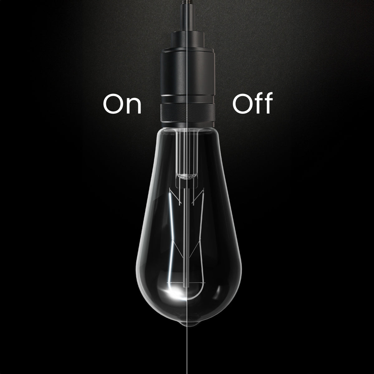 5.5W (60W Replacement) ST19 E26 Dimmable Designer U White Filament Edison LED Bulb, Daylight (2-Pack)