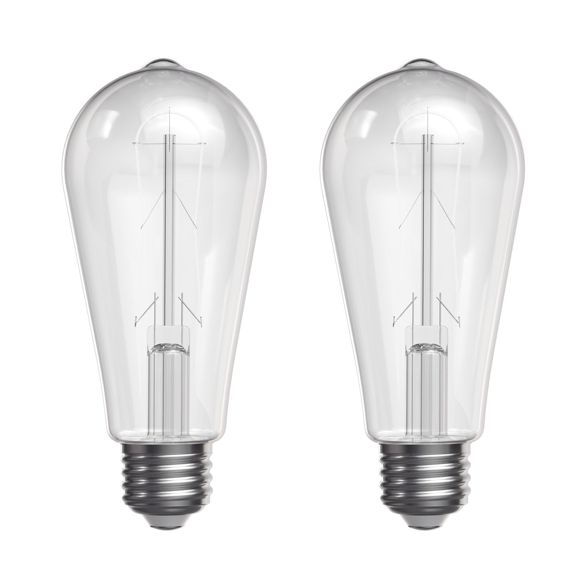 5.5W (60W Replacement) ST19 E26 Dimmable Designer U White Filament Edison LED Bulb, Daylight (2-Pack)