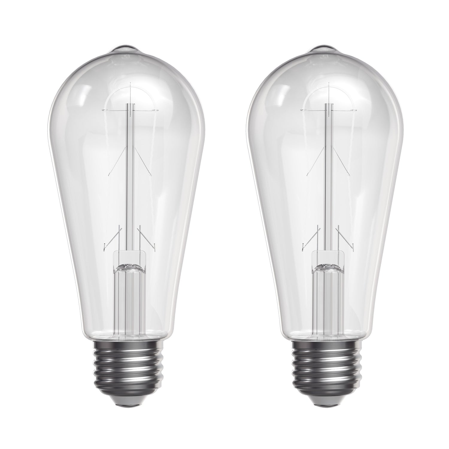 5.5W (60W Replacement) ST19 E26 Dimmable Designer U White Filament Edison LED Bulb, Daylight (2-Pack)