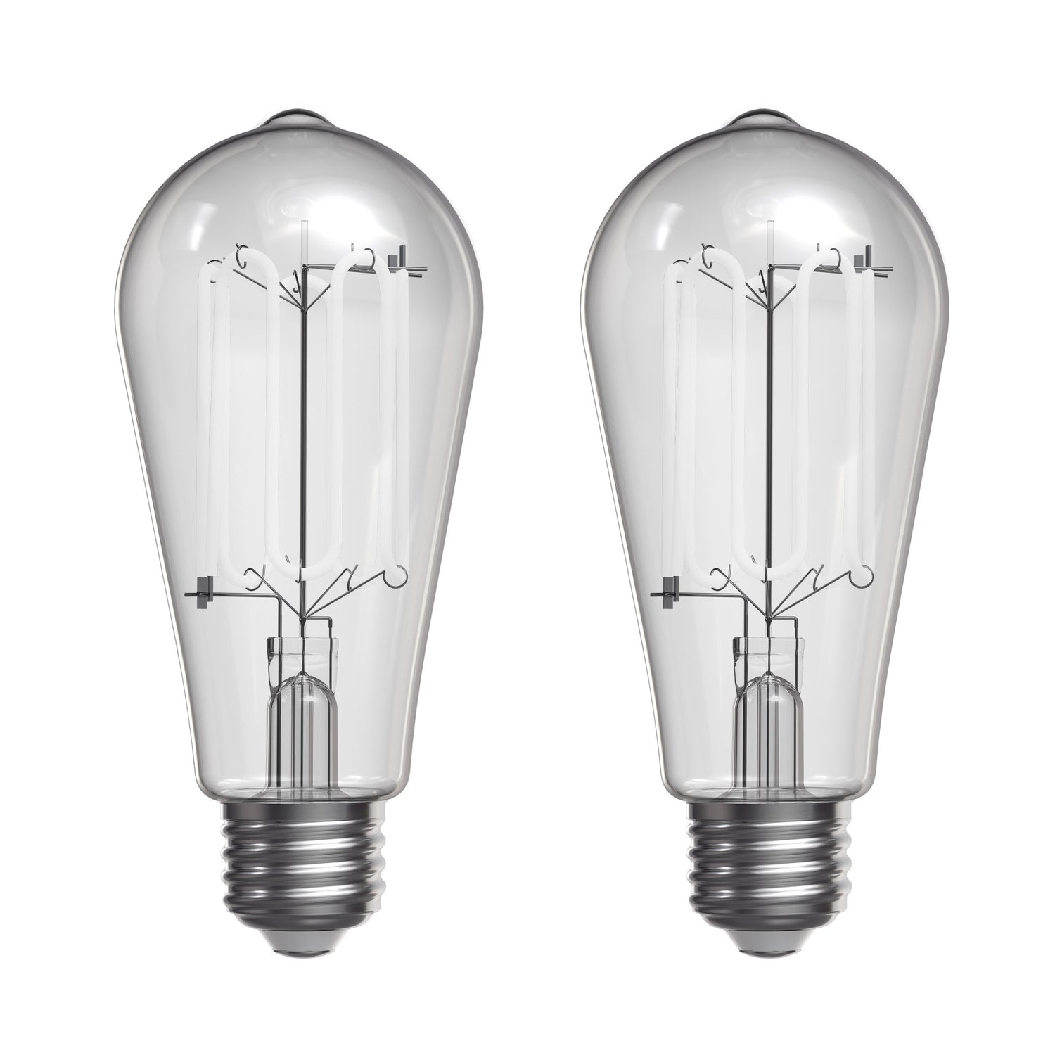 5.5W (60W Replacement) ST19 E26 Dimmable Designer Wound White Filament Edison LED Bulb, Daylight (2-Pack)