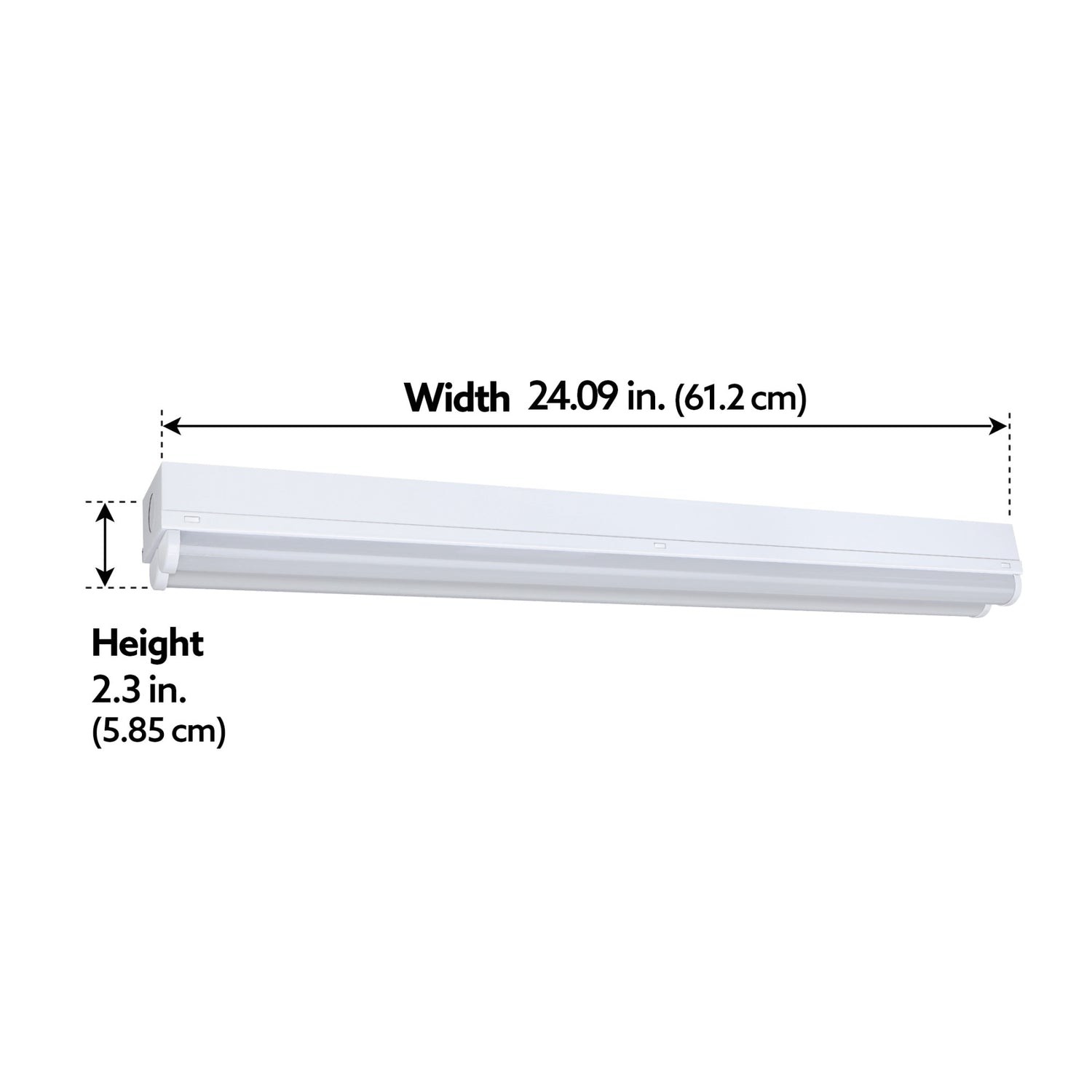 2 ft. 20W 3-in-1 Dual Lamp LED Strip Light