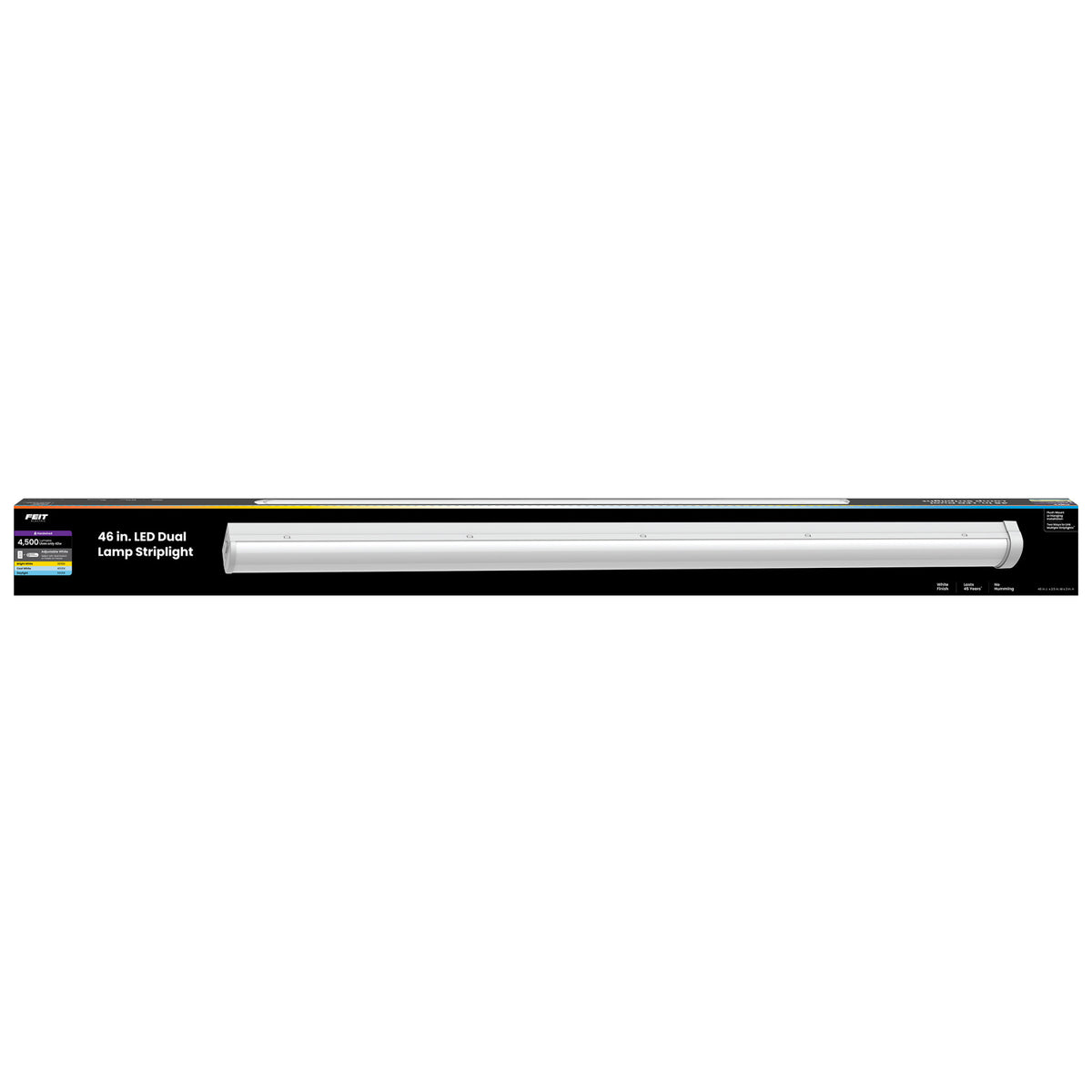 4 ft. 42W Selectable White (3CCT) Dual Lamp LED Striplight