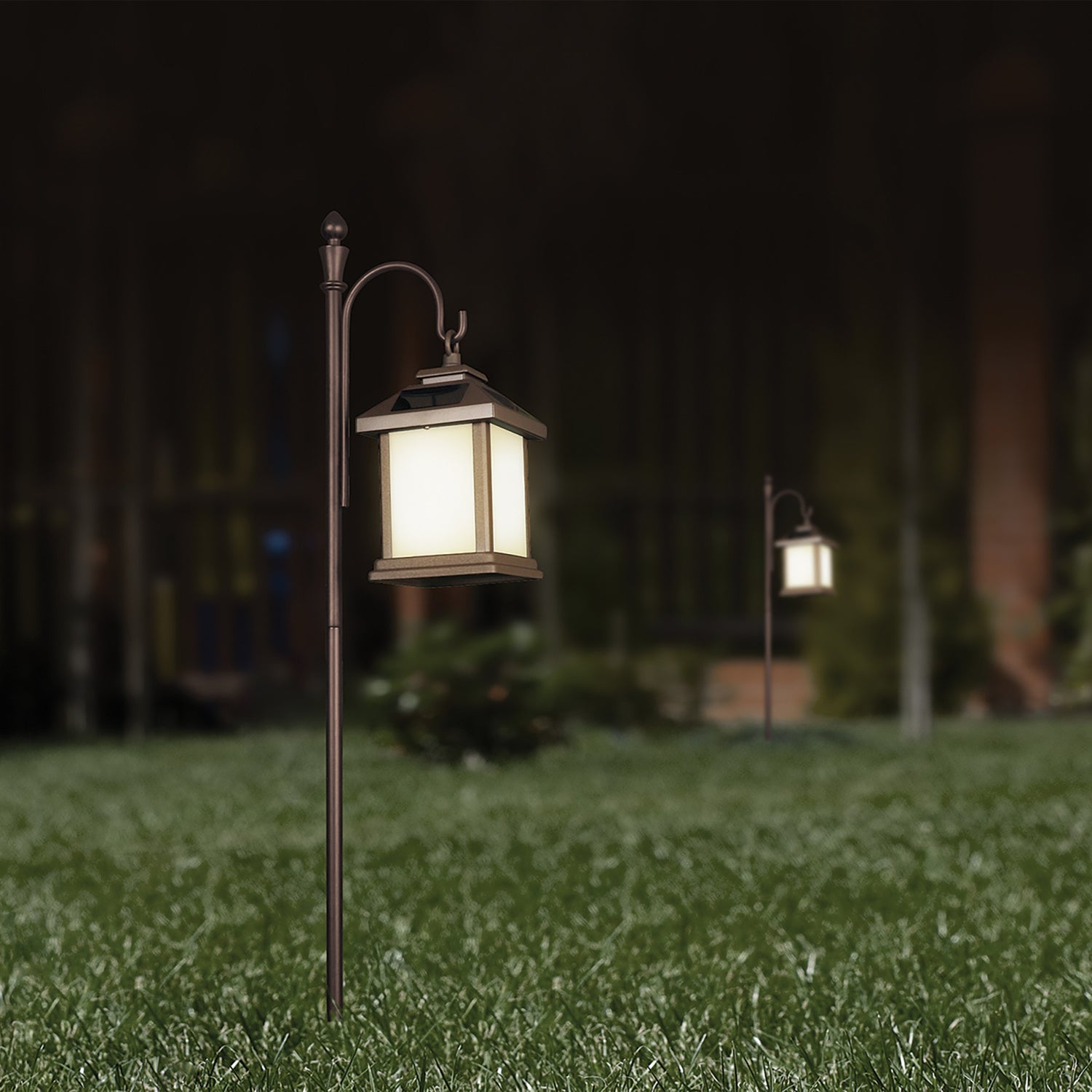 4 ft. OneSync Landscape Bronze Shepherd's Hook