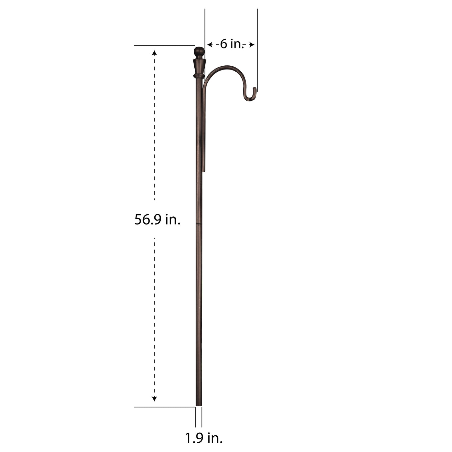 4 ft. OneSync Landscape Bronze Shepherd's Hook