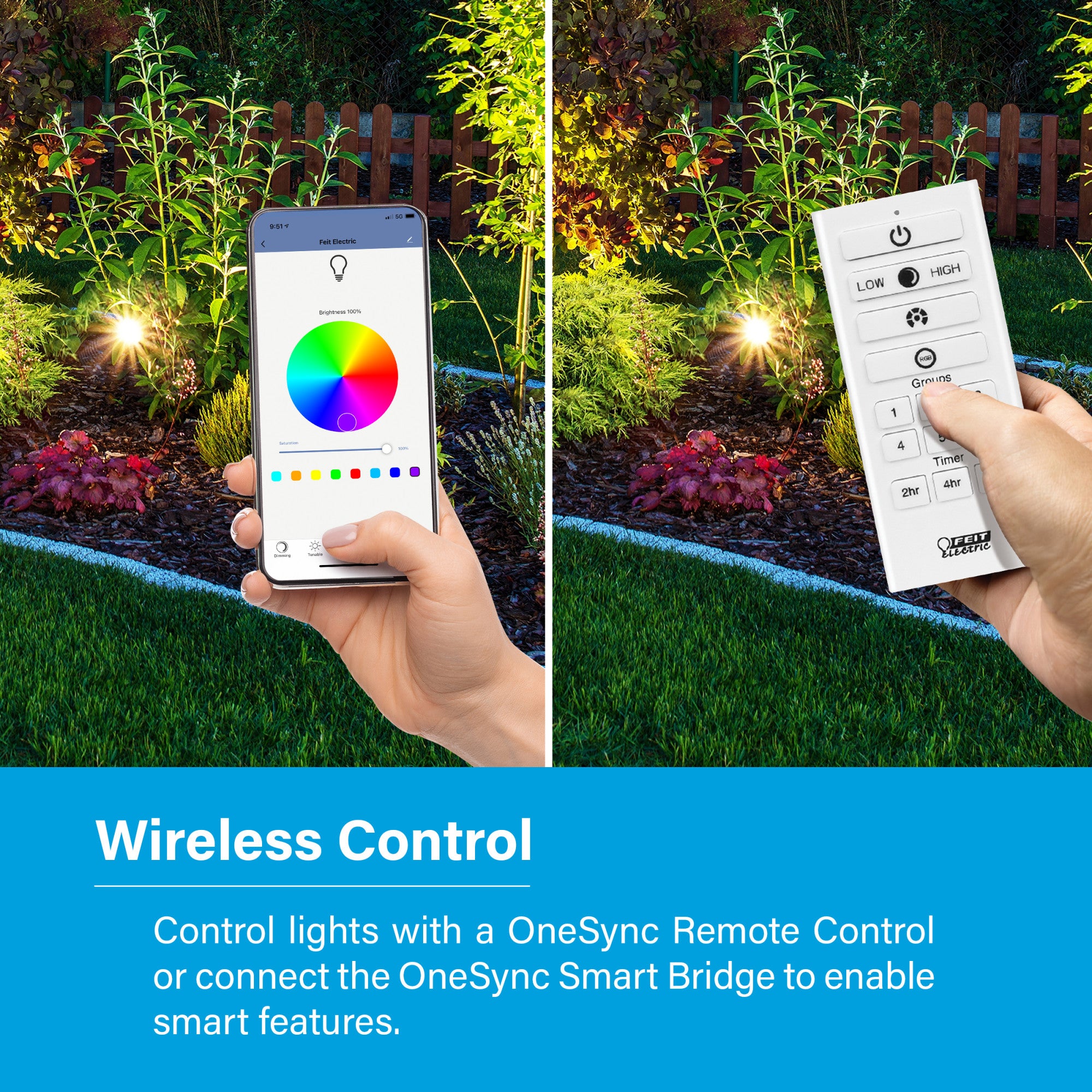 OneSync Landscape Handheld Remote Control Outdoor Plug