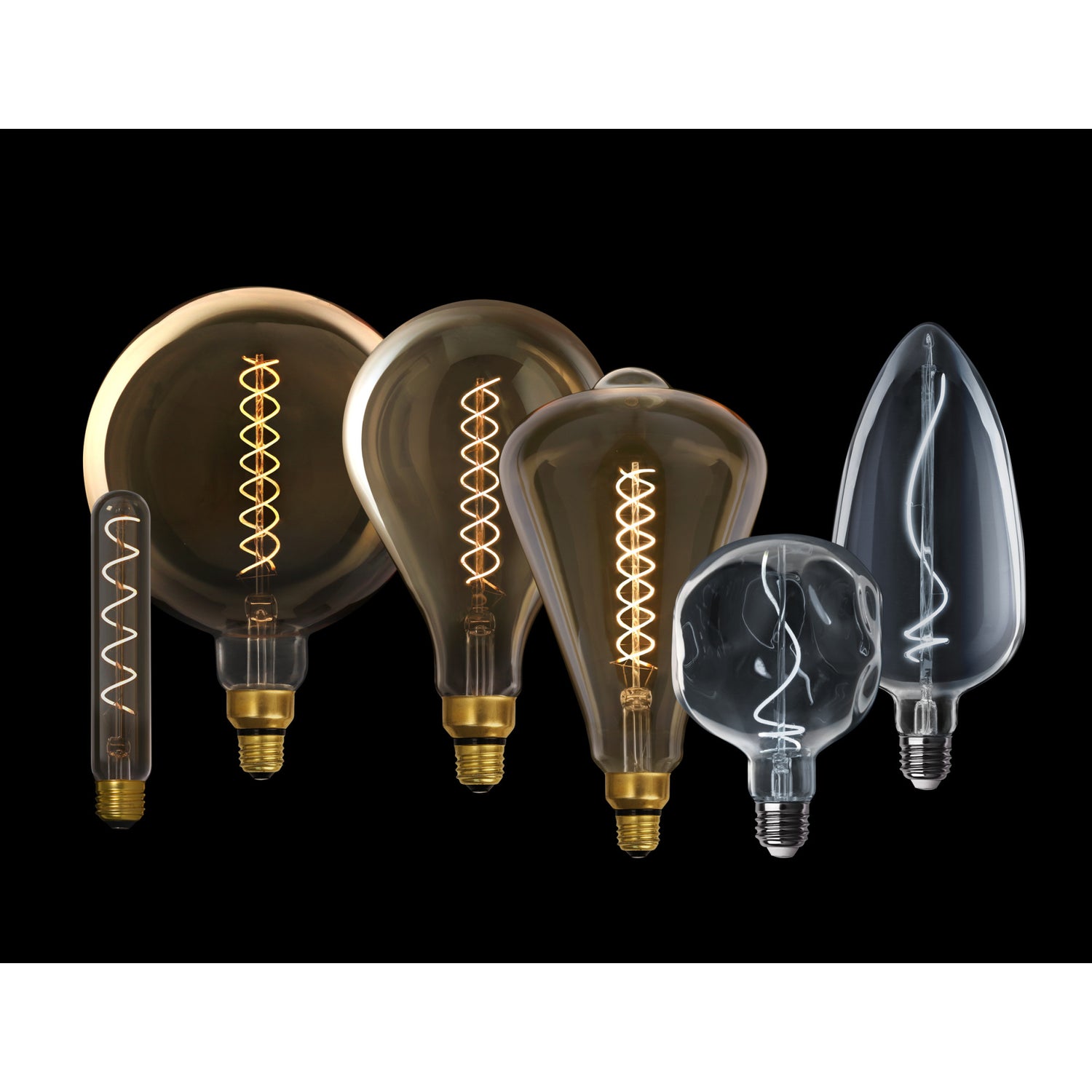 4.5W (40W Replacement) T10 E26 Dimmable Spiral Filament Amber Glass Vintage Edison LED Light Bulb, Soft White