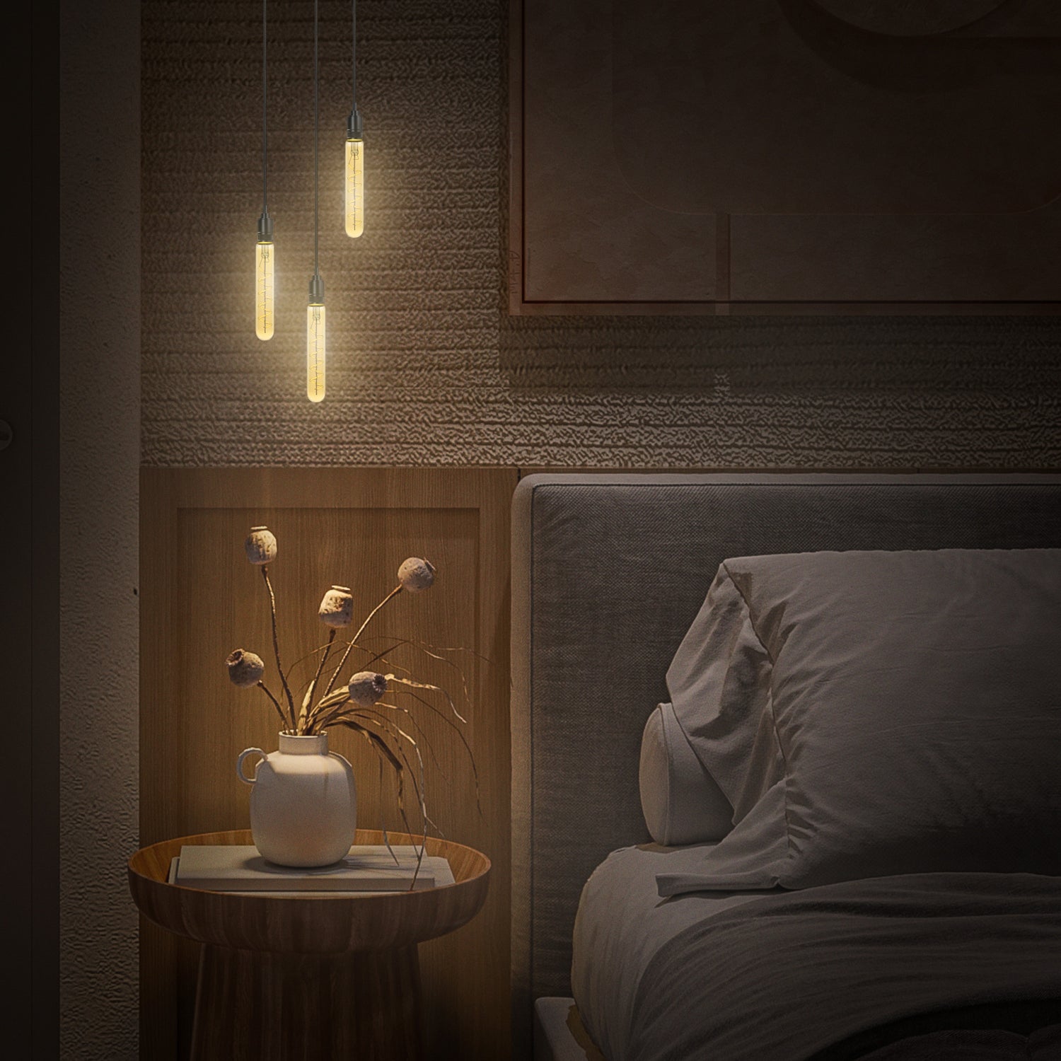 4.5W (40W Replacement) T10 E26 Dimmable Spiral Filament Amber Glass Vintage Edison LED Light Bulb, Soft White