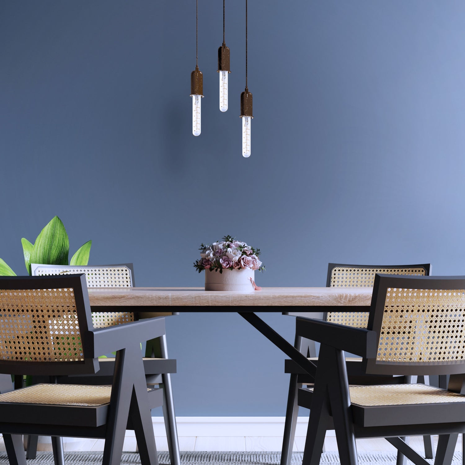 4.5W (40W Replacement) T10 E26 Dimmable Spiral Filament Clear Glass Vintage Edison LED Light Bulb, Daylight