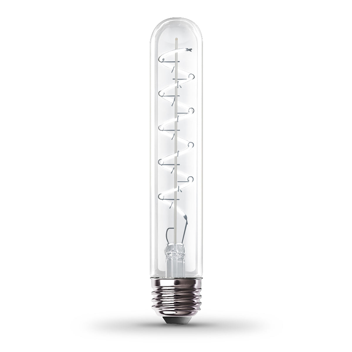 4.5W (40W Replacement) T10 E26 Dimmable Spiral Filament Clear Glass Vintage Edison LED Light Bulb, Daylight