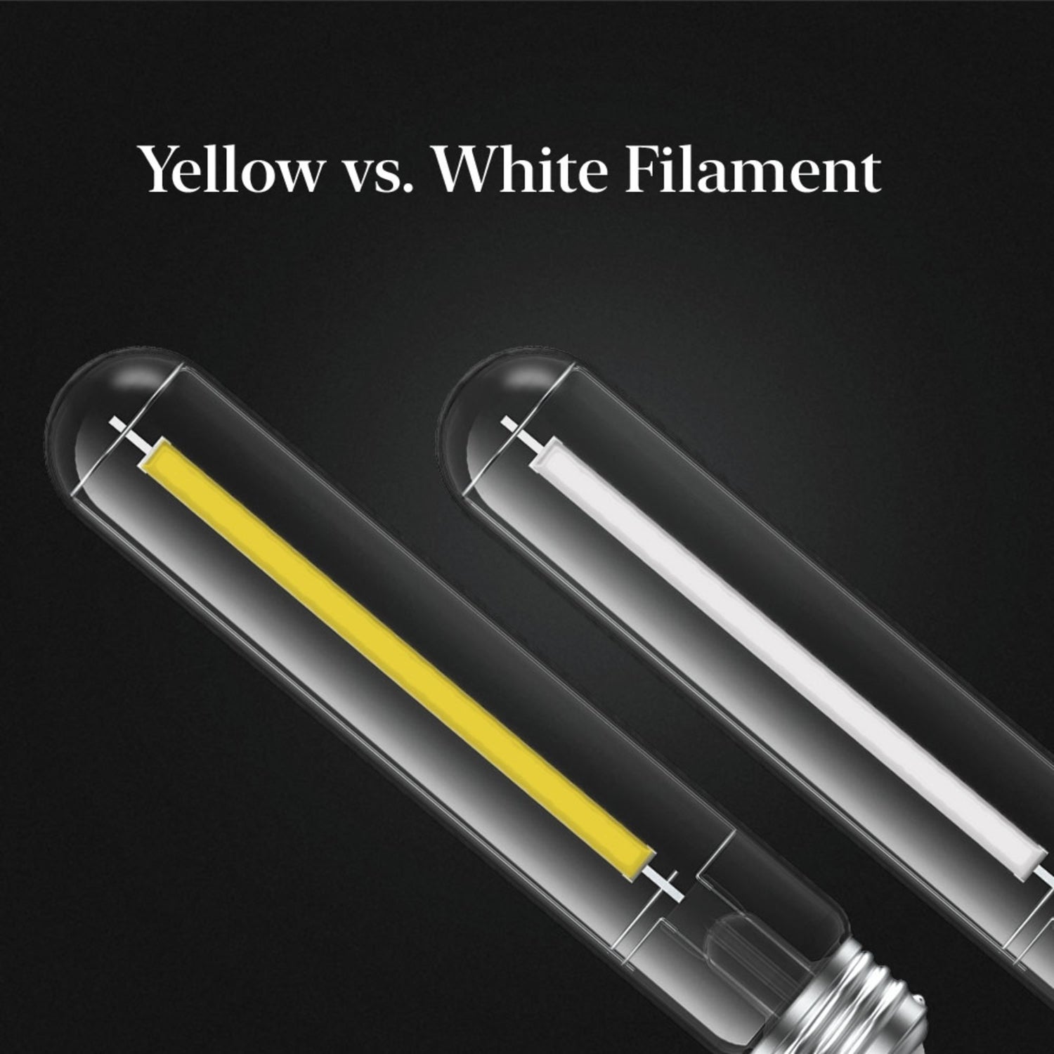 6.5W (60W Replacement) Warm Light (2100K) T10 (E26 Medium Base) Dimmable Exposed White Filament LED Light Bulb (4-Pack)